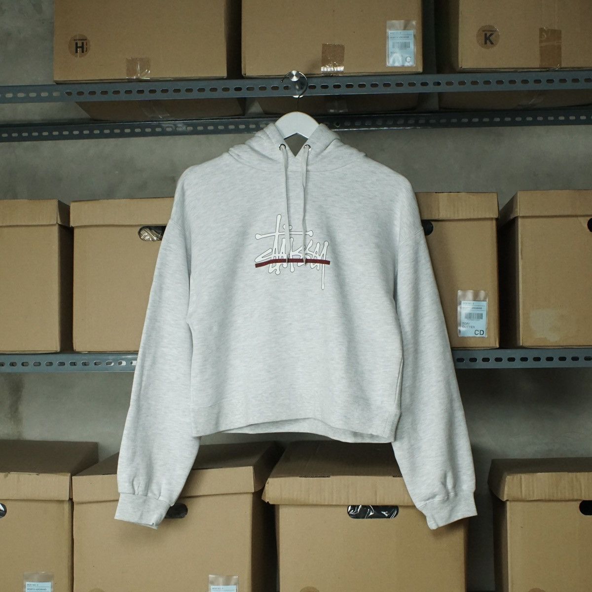 Stussy Rare Stussy Womens Crop Hoodie Size ONE SIZE - 1 Thumbnail