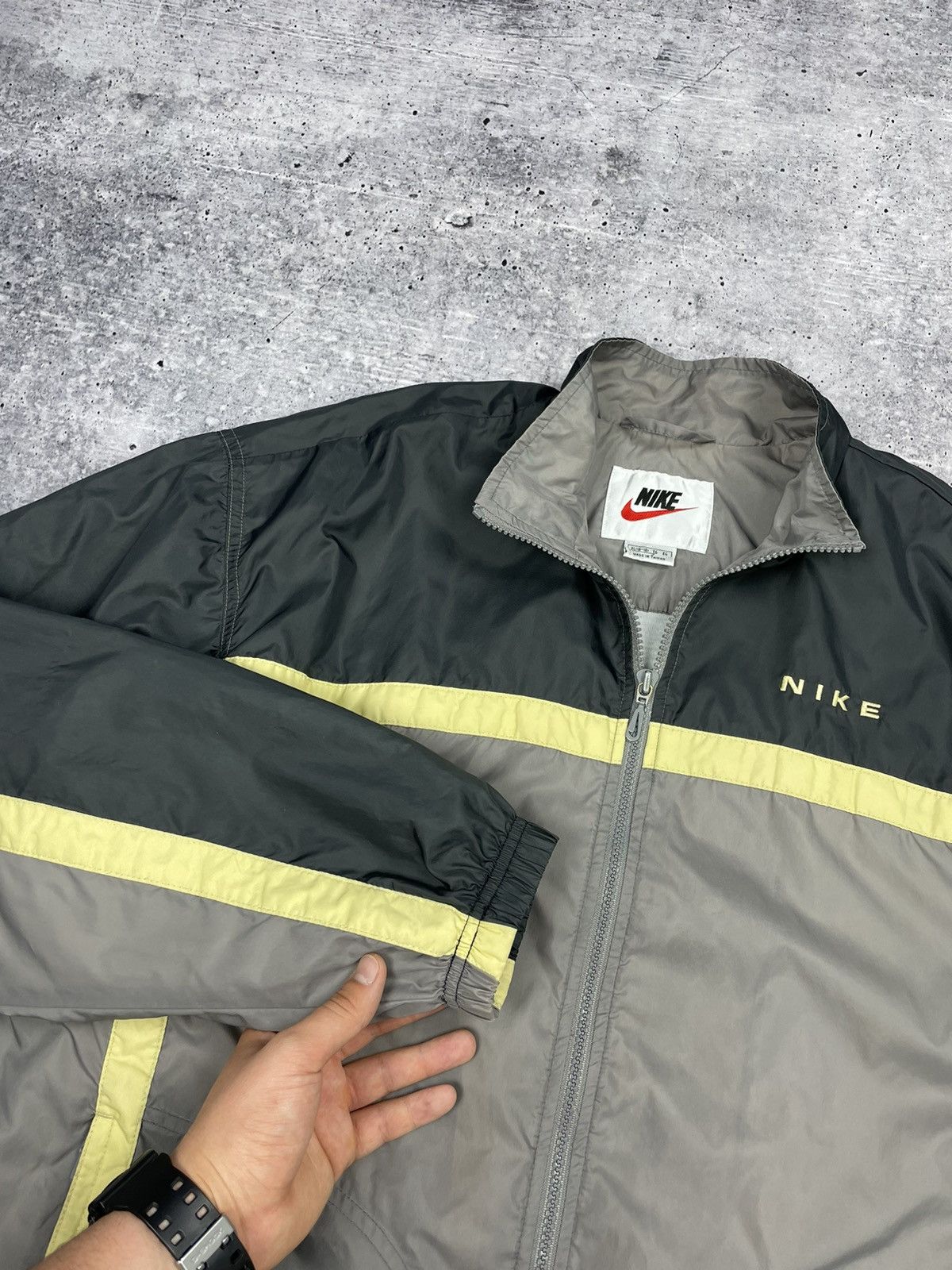 Nike × Vintage Vintage Nike 90’s Y2K Style Drill Nylon Big Back Logo Bomber Size US S / EU 44-46 / 1 - 6 Thumbnail
