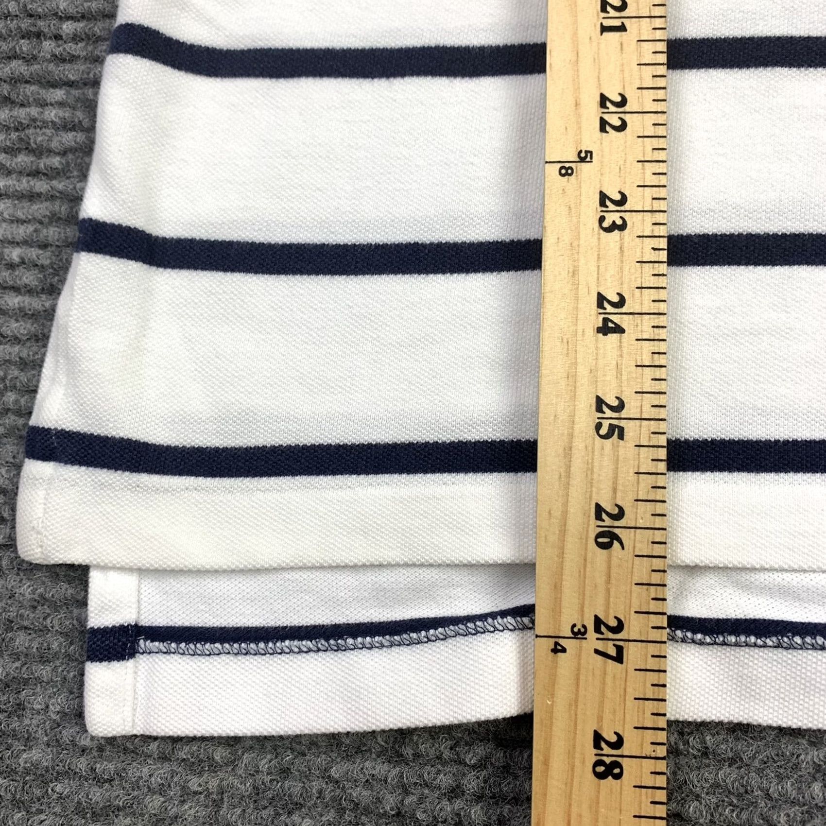 Polo Ralph Lauren Polo Ralph Lauren Polo Shirt Striped Short Sleeve Embroidered Pony White With Blue Stripes Mens M Size US M / EU 48-50 / 2 - 5 Thumbnail