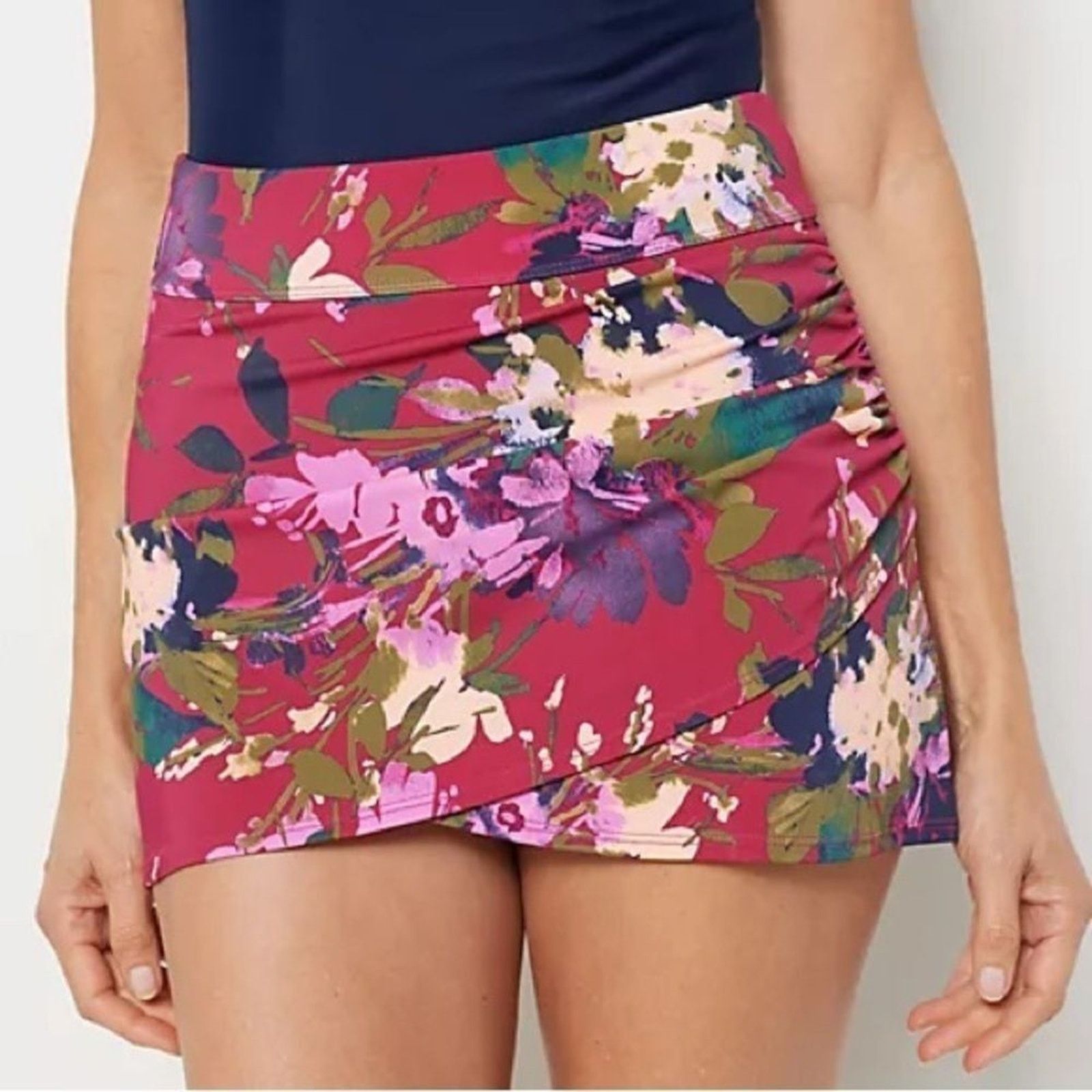 Denim & Co. Denim & Co. Beach Pull-On Wrapped Swim sz 14 NWOT # E18 Size XL / US 12-14 / IT 48-50 - 1 Thumbnail