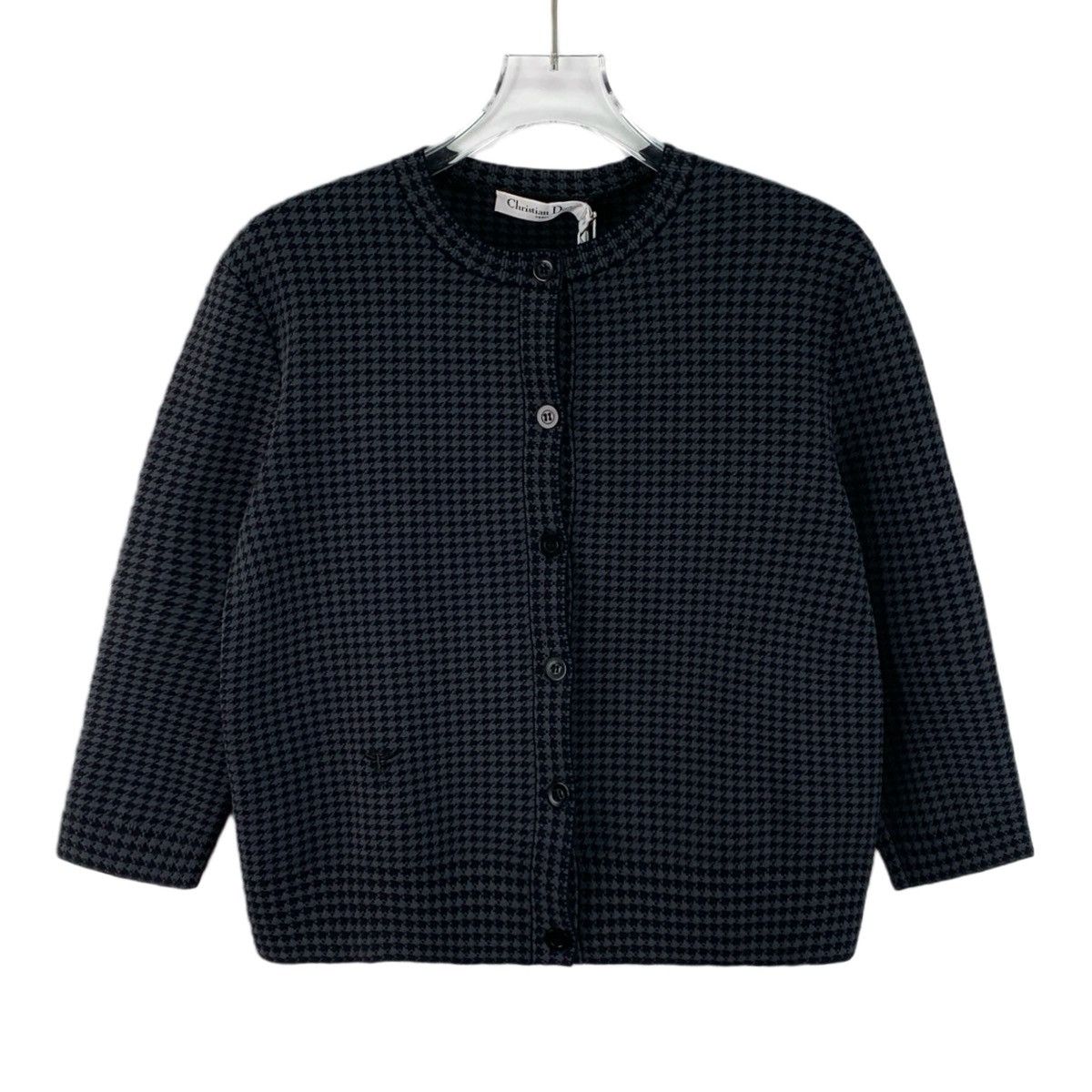 Dior Dior Colorblock Houndstooth Bee Knit Cardigan K26WX Size XS / US 0-2 / IT 36-38 - 1 Thumbnail
