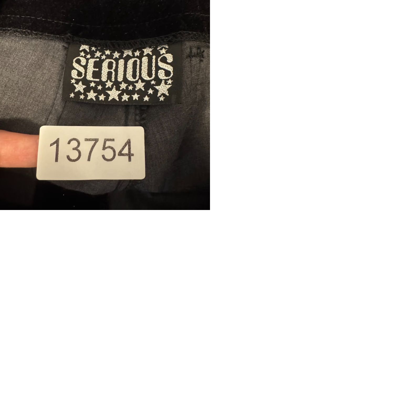 Vintage VINTAGE 90s Y2K Serious Flare Pants Black 2 4 25 Sparkle Glitter Star Rave Club Festival Girls Womens Mens Size 26" / US 2 / IT 38 - 9 Thumbnail
