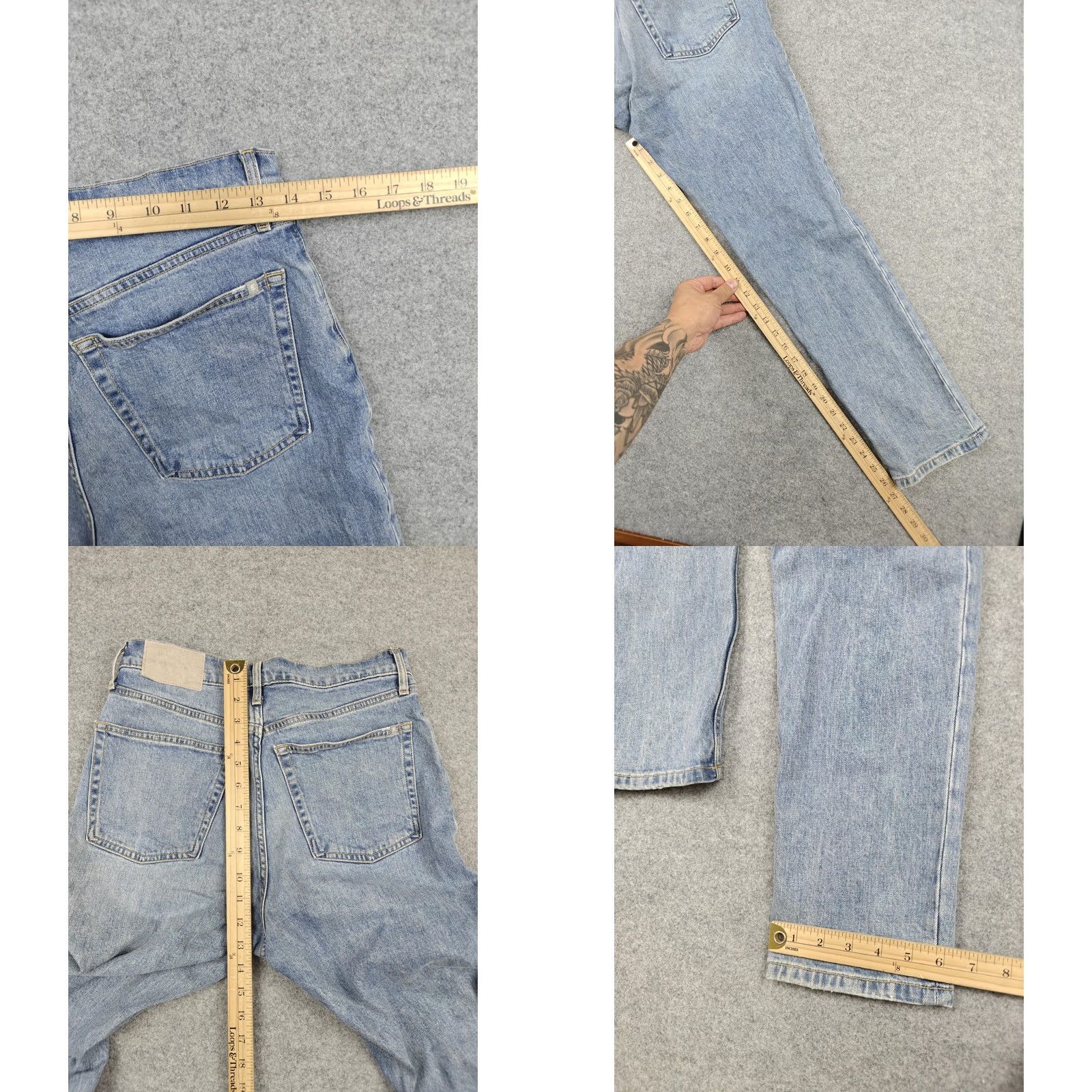 Everlane Everlane Jeans Womens 27 Blue Light Wash High Rise Crop Denim Stretch Size 27" / US 4 / IT 40 - 8 Thumbnail