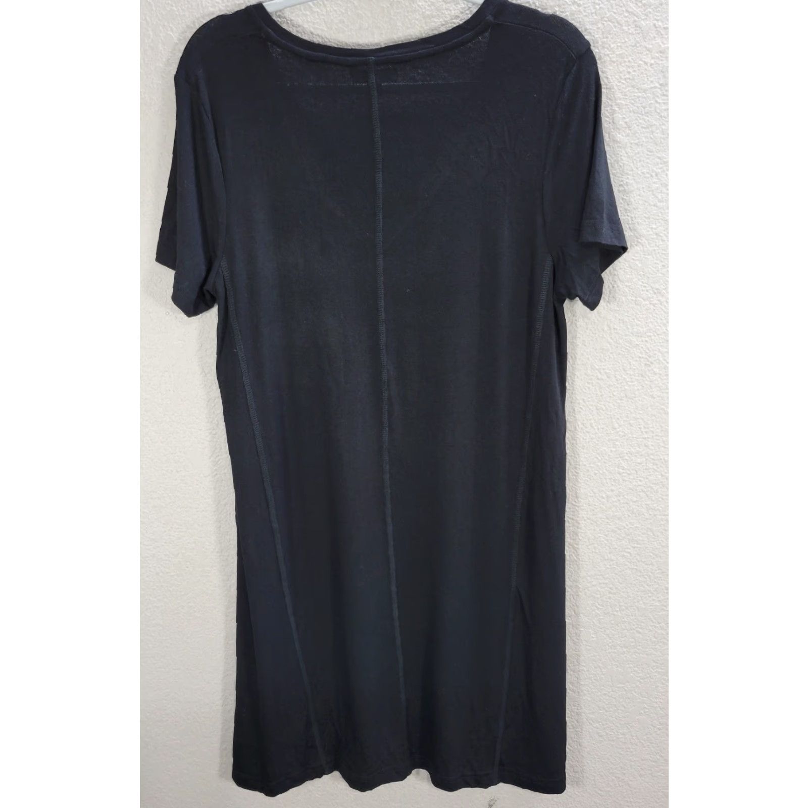 Native Native Outsiders Black T-Shirt Dress Short Sleeve Casual Sz L NWT Womens Rayon Dress Length Short T-Shirt Dress Black Size L / US 10 / IT 46 - 5 Thumbnail