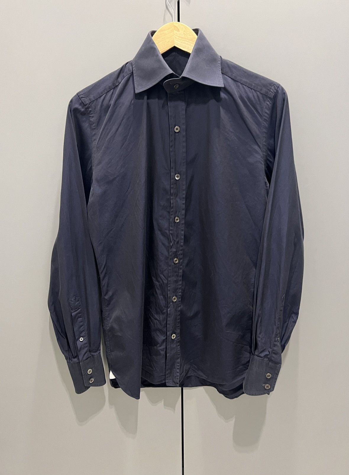 Tom Ford Tom Ford Cotton Shirt Dark Blue Small Size US M / EU 48-50 / 2 - 3 Thumbnail