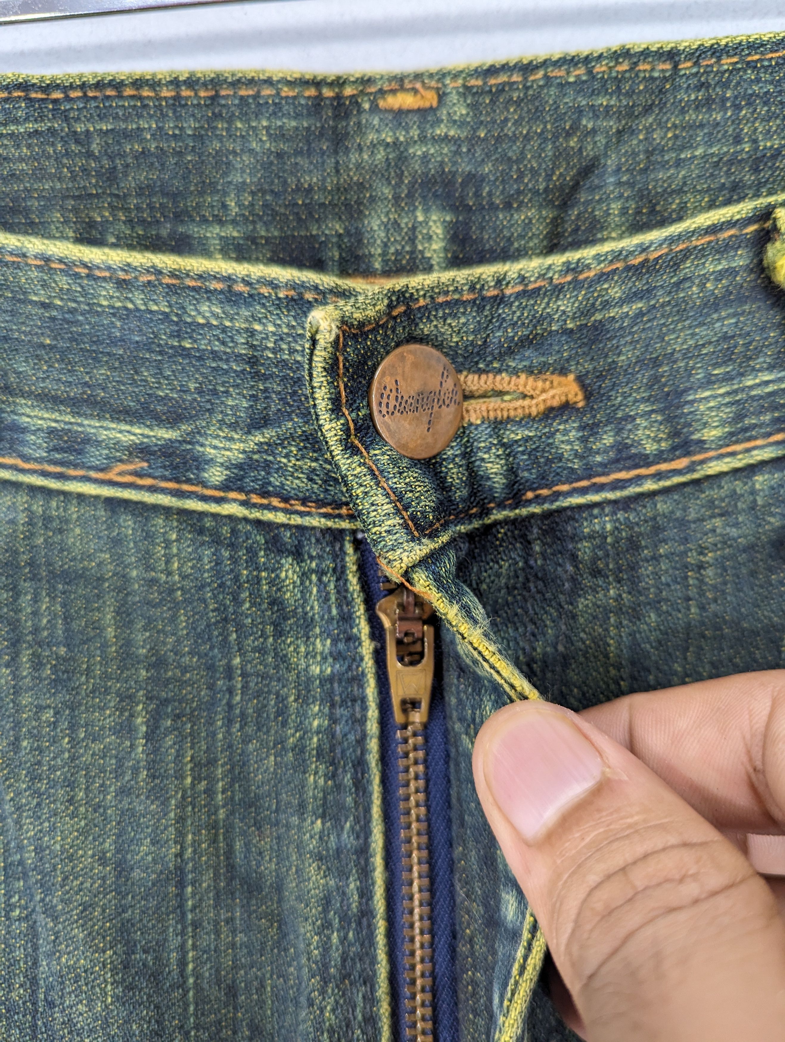 Wrangler 💥RARE💥Vintage Wrangler BlueBell Flared Bootcut Green Jeans Size US 33 - 5 Thumbnail