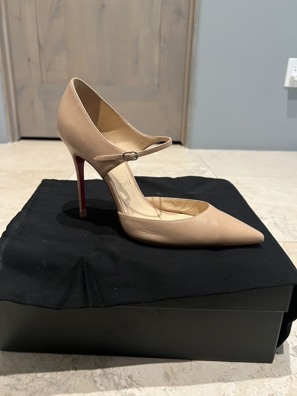 Christian Louboutin Red bottom heels beige Size US 7.5 / IT 37.5 - 3 Thumbnail