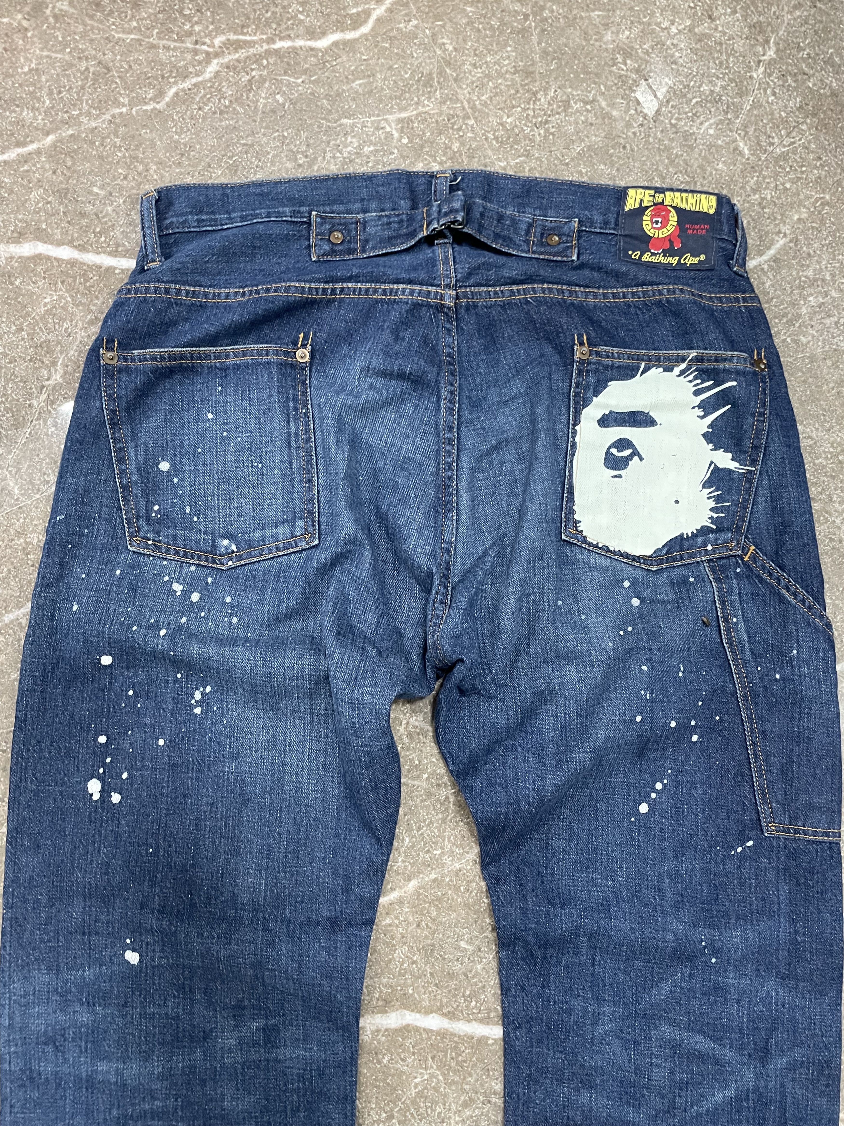 Bape Bape Paint Splat Carpenter Jeans Size US 35 - 2 Thumbnail
