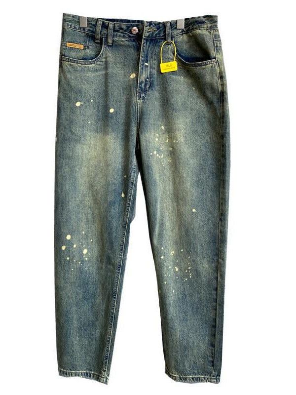Vintage American casual washed retro splatter paint loose jeans Size US 32 / EU 48 - 5 Thumbnail