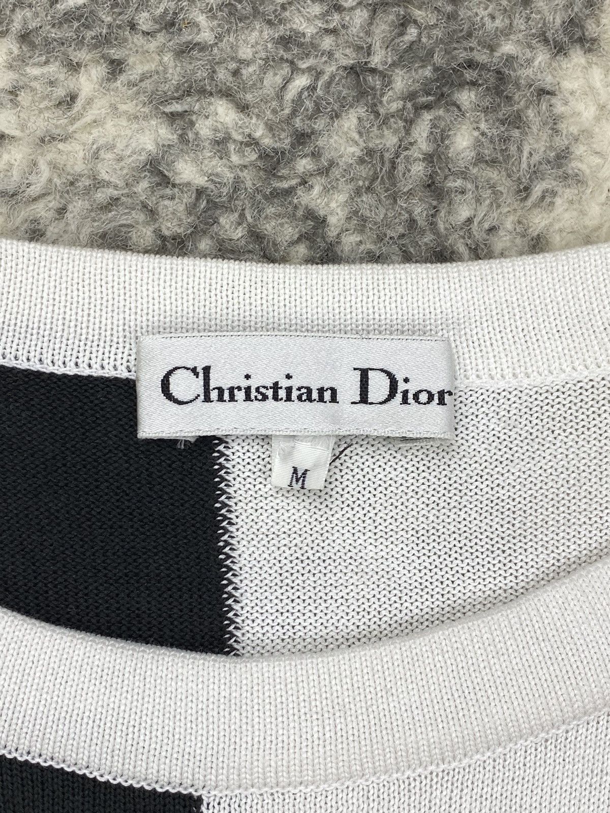 Christian Dior Monsieur × Dior Vintage CHRISTIAN DIOR Parallelograms Geometric Knit Shirt Size M / US 6-8 / IT 42-44 - 3 Thumbnail