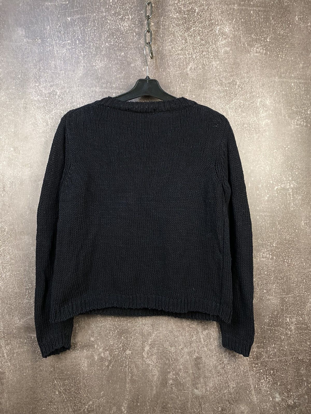 Designer × Japanese Brand Black knitted sweater Evam Eva Japan 🇯🇵 Size M / US 6-8 / IT 42-44 - 2 Thumbnail