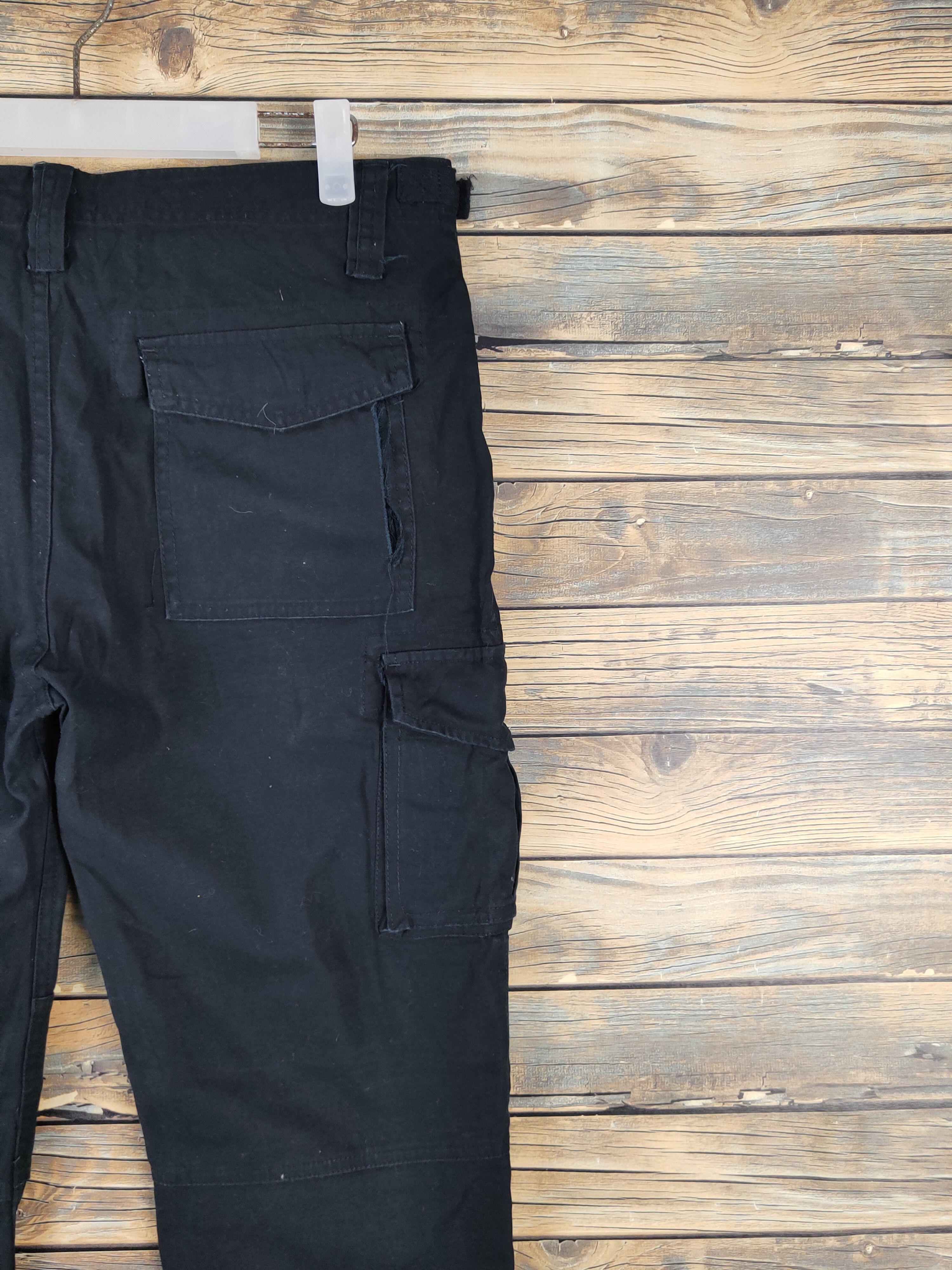 Japanese Brand Denimlab Black Multipocket Tactical Cargo Pants #W141 Size US 32 / EU 48 - 11 Thumbnail