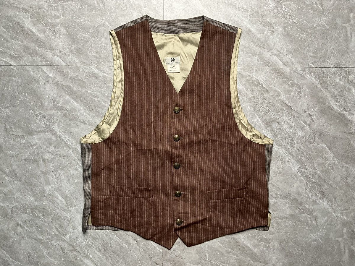 Dries Van Noten Vintage Dries Van Noten Linen Hybrid Waist Coat Size US M / EU 48-50 / 2 - 1 Thumbnail