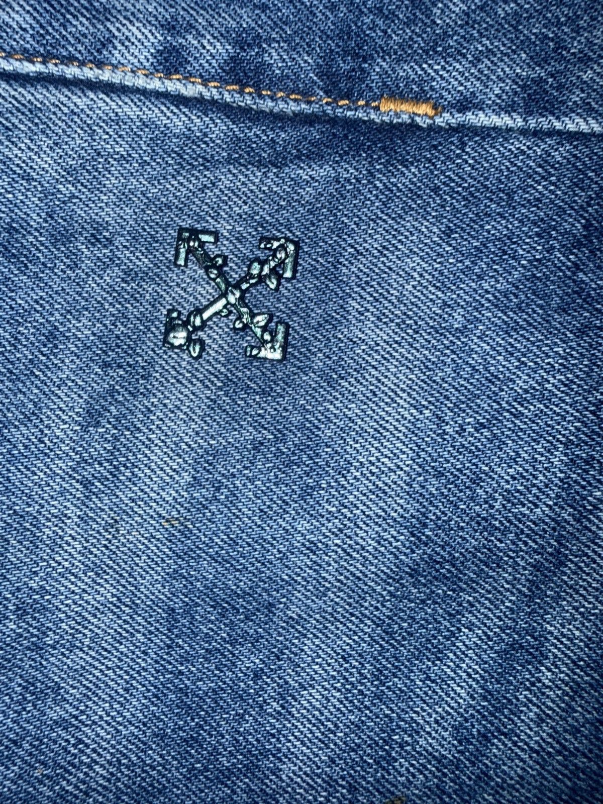 Off-White Off-White Denim Jeans – Diagonal Stripe Print Size US 29 - 7 Thumbnail