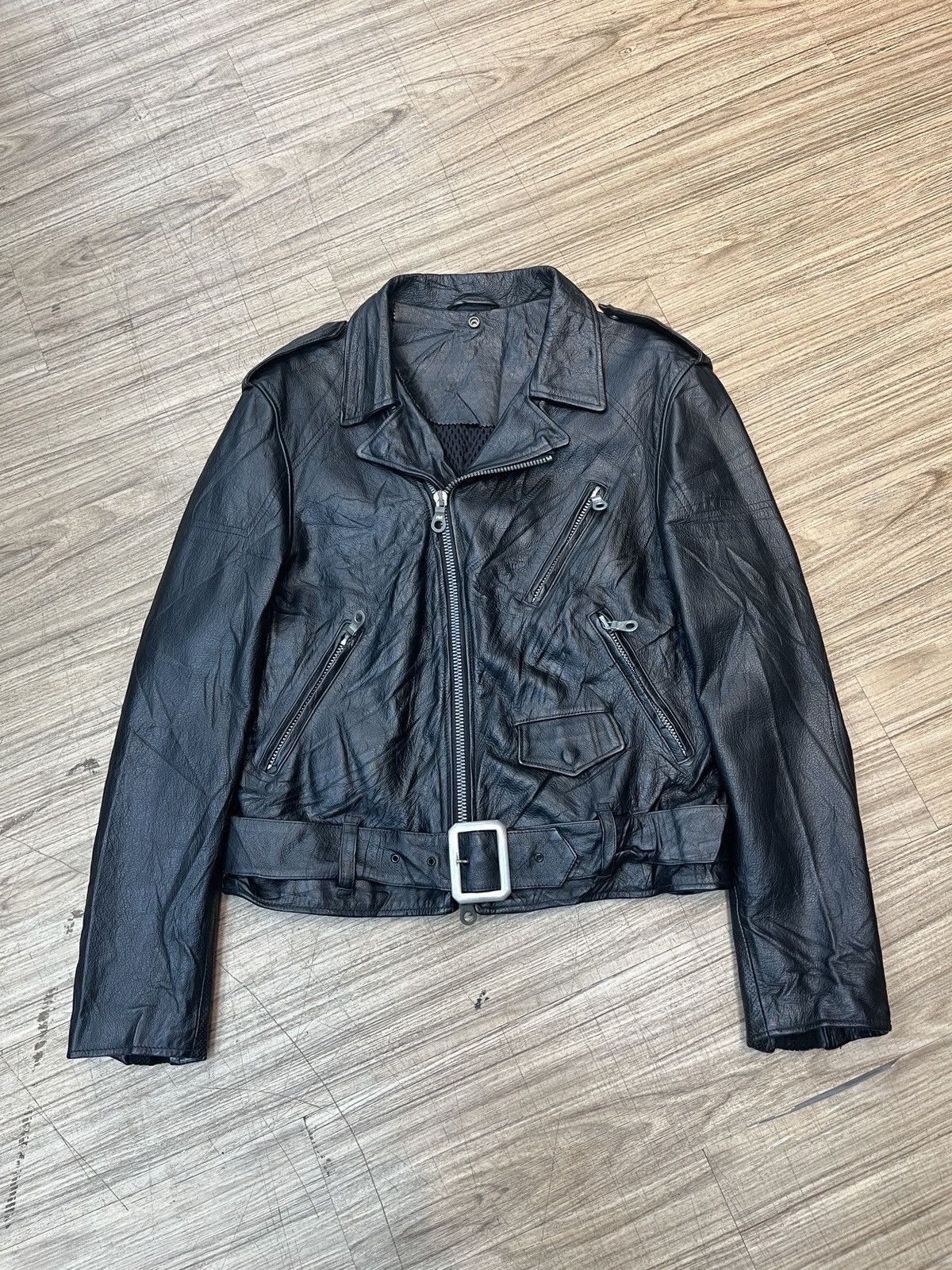 Image of Dainese x Yohji Yamamoto Leather Jacket Aw 04/05 in Black, Men's (Size Small)