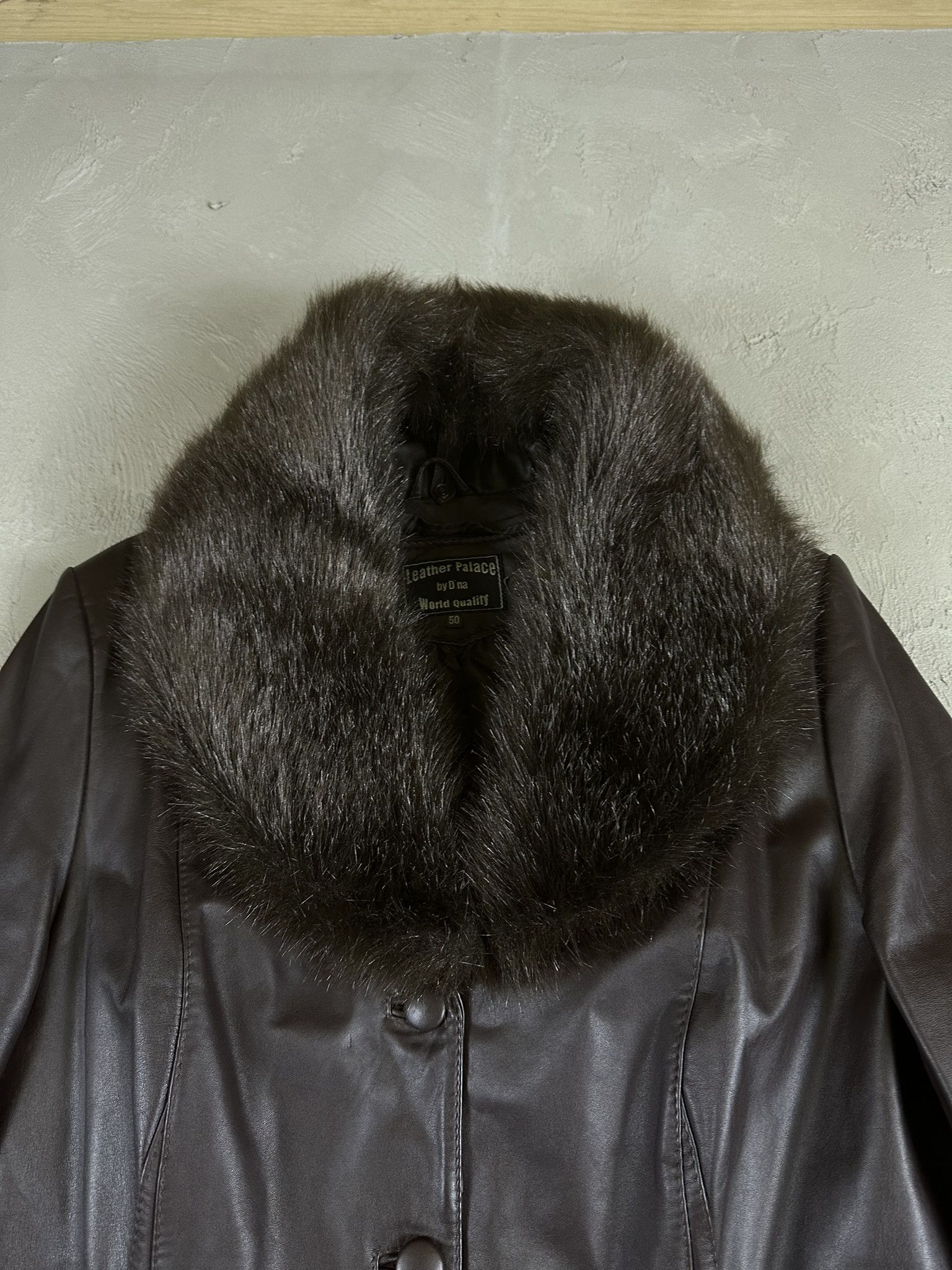 Genuine Leather 80s Leather Fur Avant Garde Coat Japan Hype Size L / US 10 / IT 46 - 9 Thumbnail