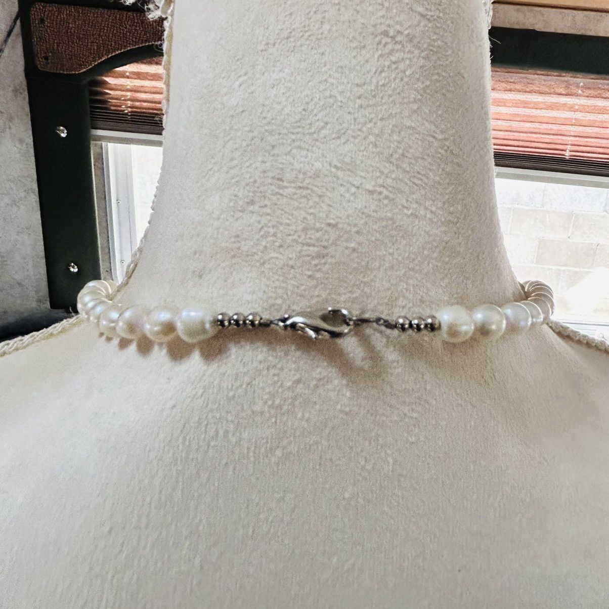Handmade Handcrafted genuine freshwater pearl rose quartz necklace Size ONE SIZE - 4 Thumbnail