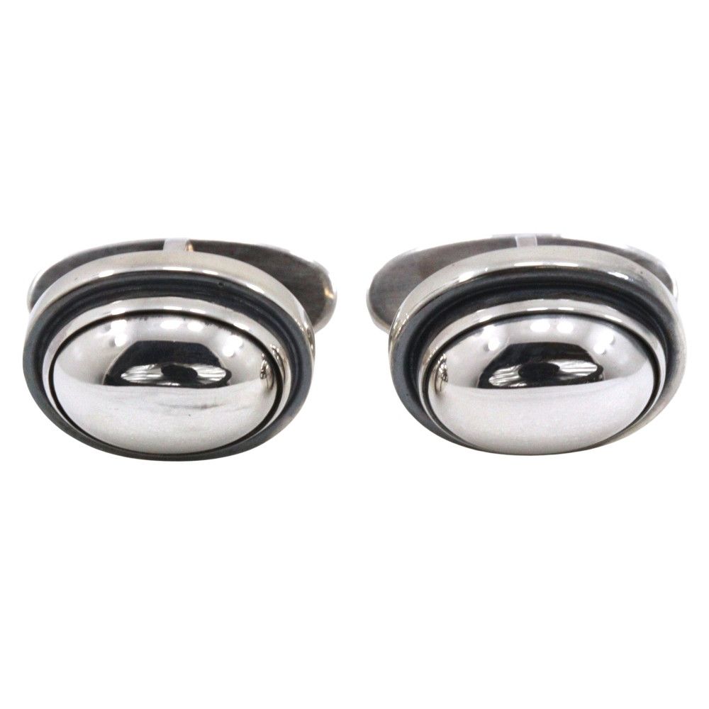 Other Other Georg Jensen Round Silver 925 Cufflinks Metal Cufflinks 44B DUTY FREE for USA Size ONE SIZE - 1 Thumbnail