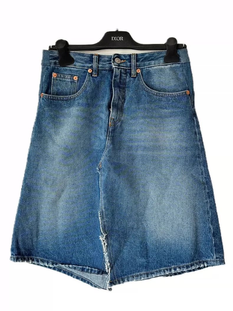 Maison Margiela Maison Margiela Denim stitching structure short skirt Size 25" / US 0 / IT 36 - 1 Thumbnail