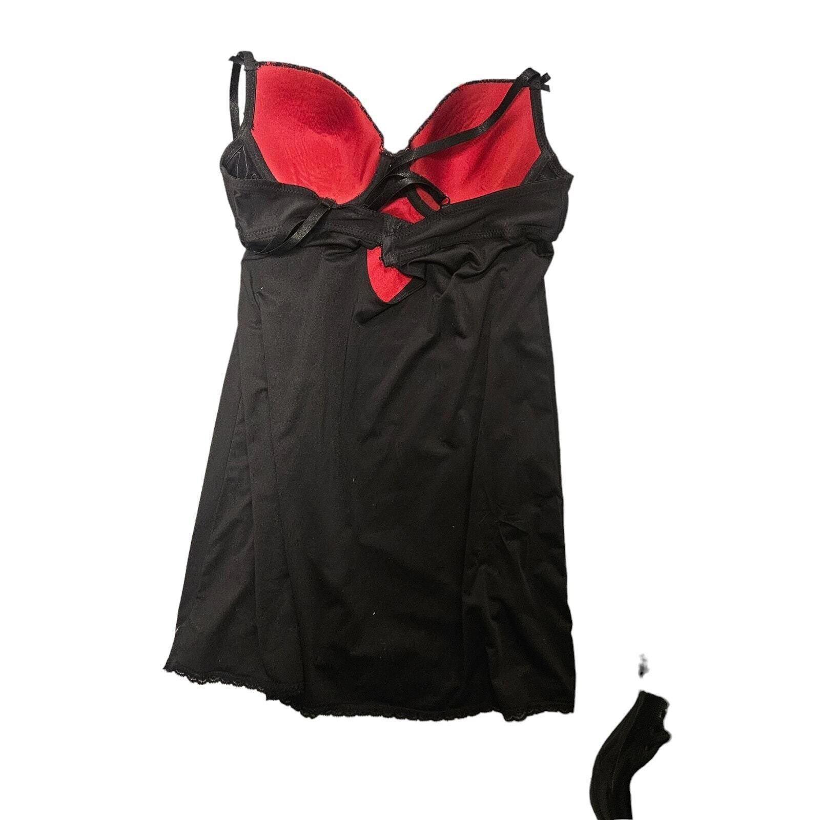 Designer Marilyn Monroe Lingerie Baby Doll Nightie Black & Red Size M Size ONE SIZE - 2 Thumbnail
