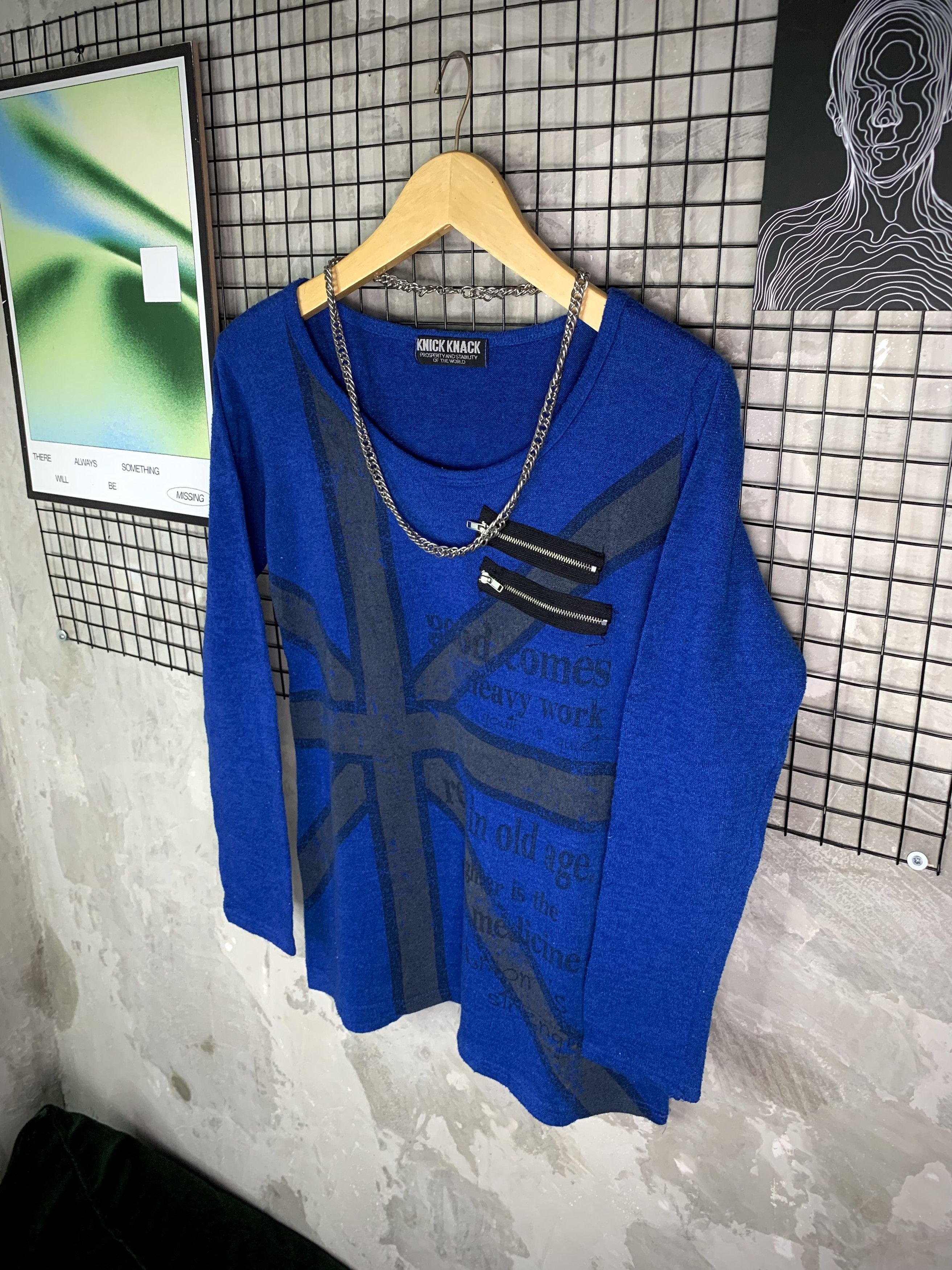 Japanese Brand Knick Knack Grunge Punk poem Cross Flag Graphic Size US S / EU 44-46 / 1 - 2 Thumbnail