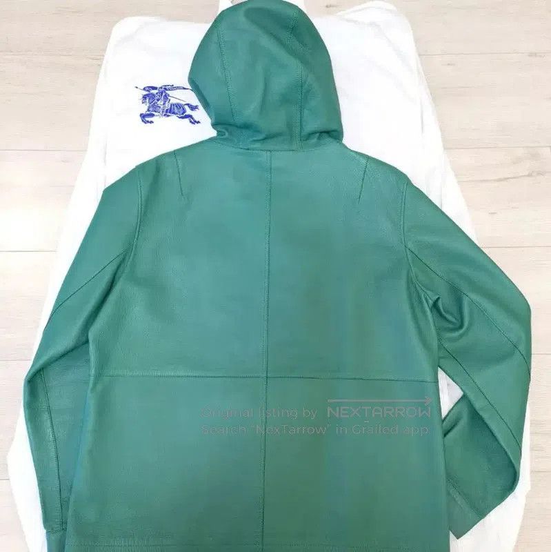 Burberry Burberry Oversized Green Leather Trench Coat. Size US XXL / EU 58 / 5 - 1 Thumbnail