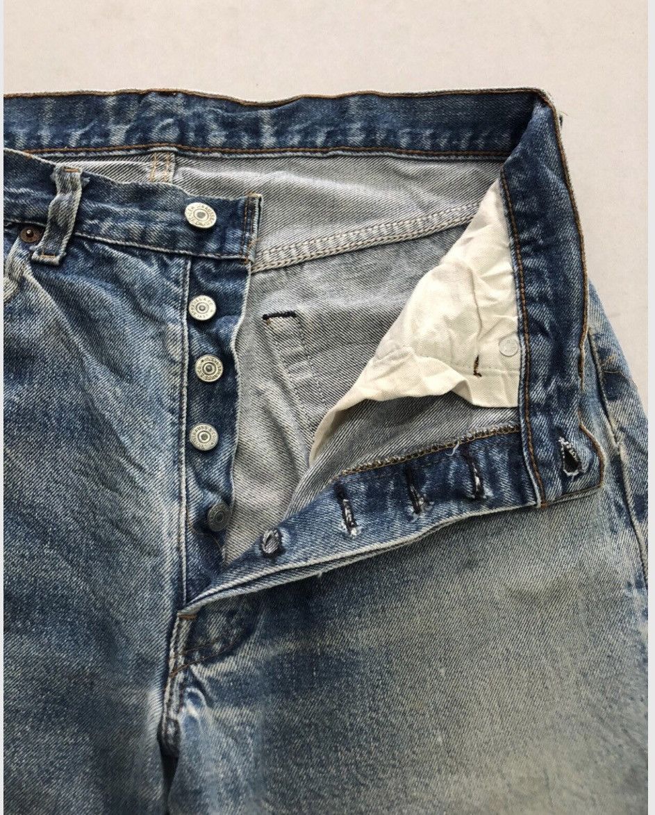 Levi's Vintage Levis 501 Small E Selvedge Distressed Denim Jeans Size US 32 / EU 48 - 5 Thumbnail