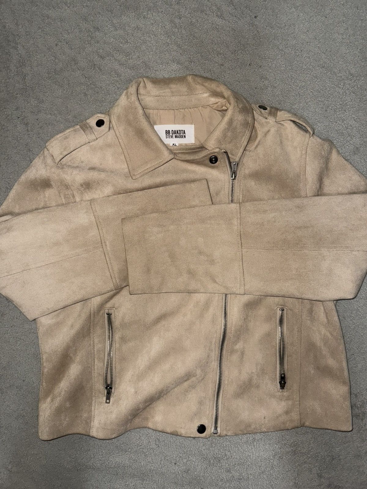 Steve Madden Steve Madden x BB Dakota Suede Motorcycle Jacket Size XL / US 12-14 / IT 48-50 - 2 Thumbnail
