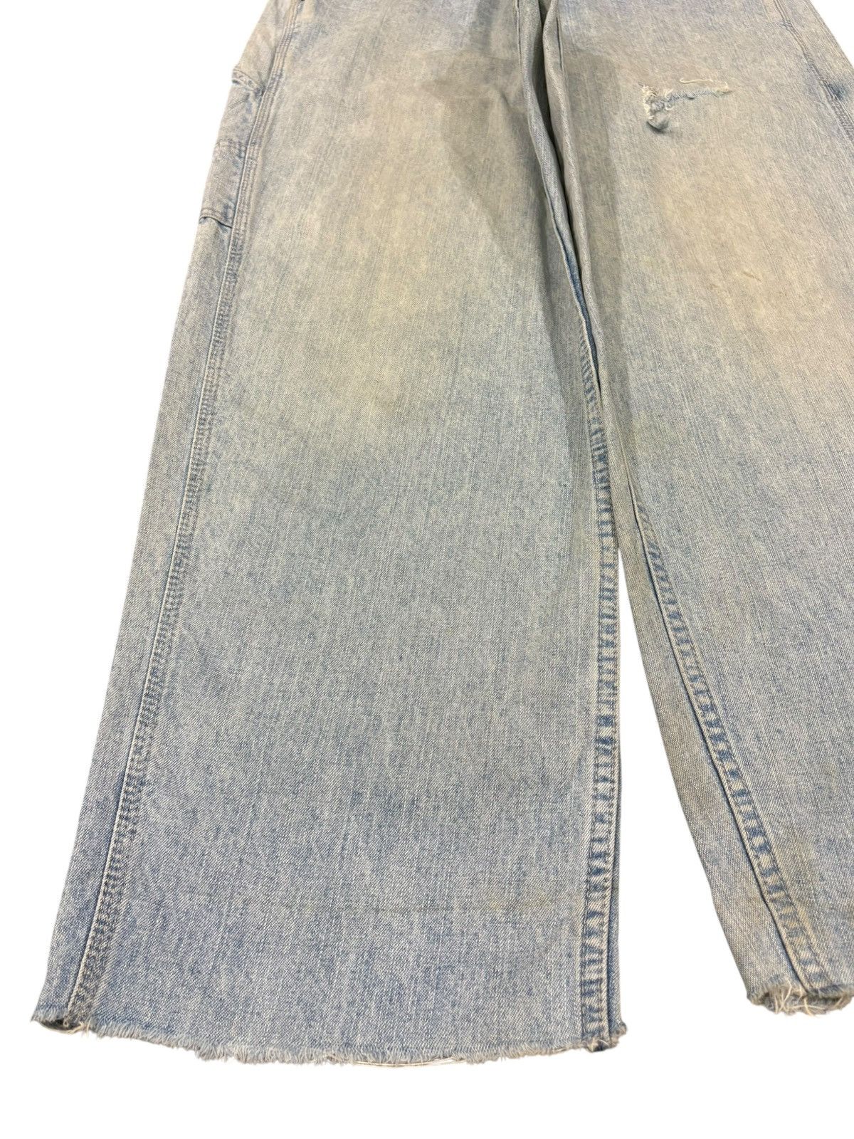 Lee Vintage Lee Dungarees Carpenter Distress Baggy Jeans Size US 34 / EU 50 - 5 Thumbnail