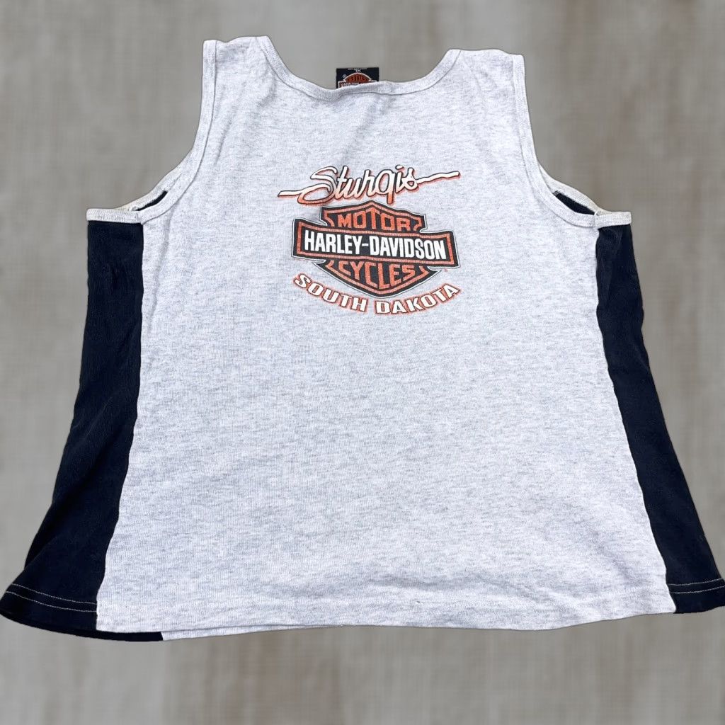 Harley Davidson VINTAGE Harley-Davidson Shirt Women XL Black Tank Top 90s USA Sturgis Tattoo Size XL / US 12-14 / IT 48-50 - 1 Thumbnail