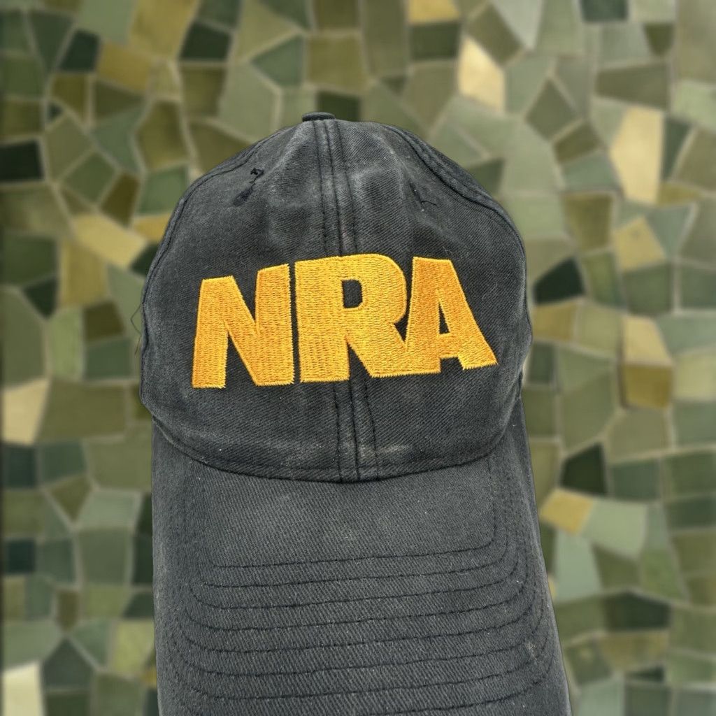 Vintage Unbranded NRA American Flag Baseball Hat Black Yellow Embroidered Adjustable Cap Boys Mens MLB Cap Size ONE SIZE - 1 Thumbnail