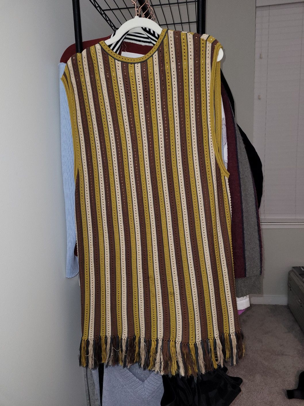 CMMN SWDN Cmmn Swdn Fringed Striped Vest Size US M / EU 48-50 / 2 - 2 Thumbnail