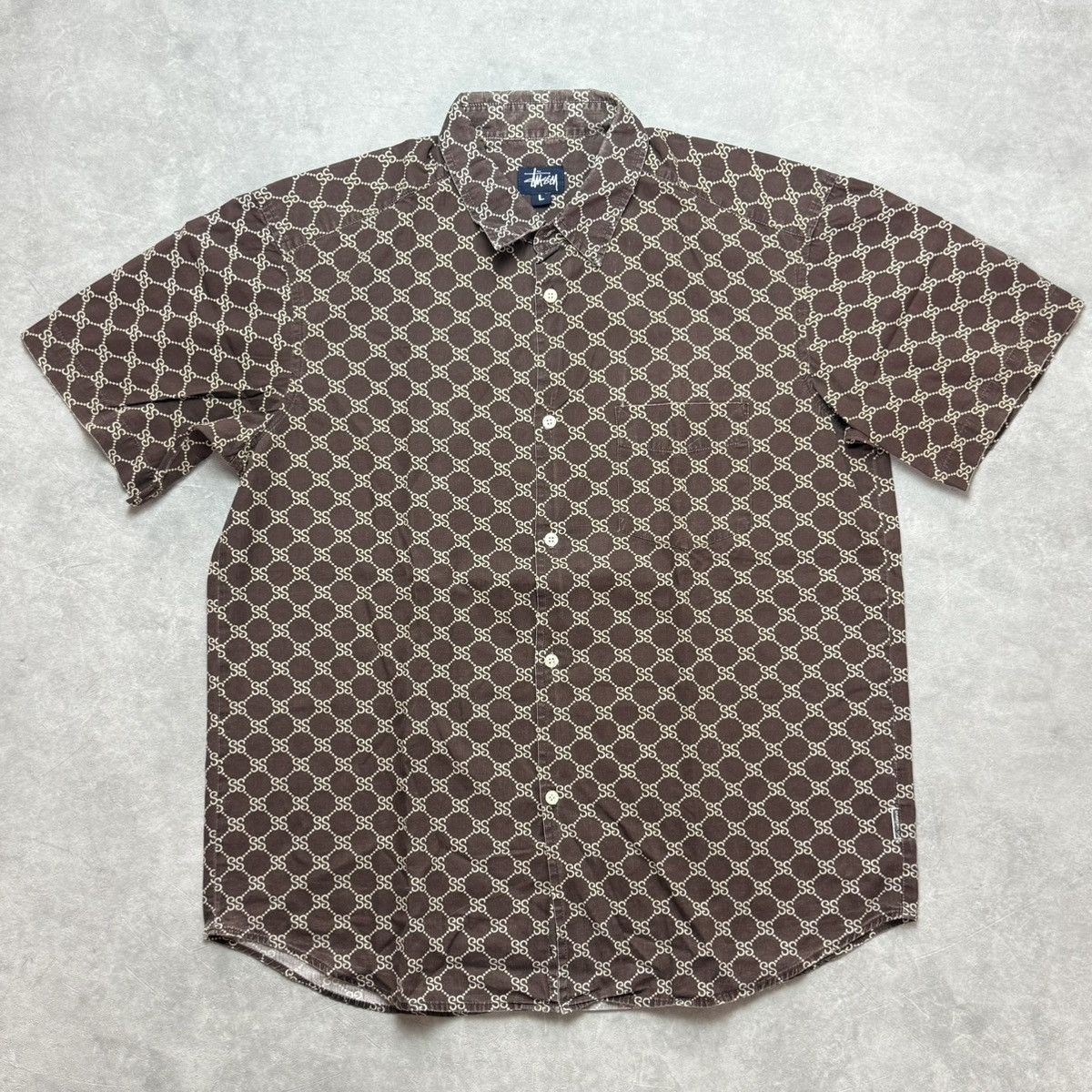 Old Stussy パフジャケット Mサイズ ベージュ GUCCIサンプリング Old Stussy パフジャケット Mサイズ ベージュ GUCCIサンプリング
