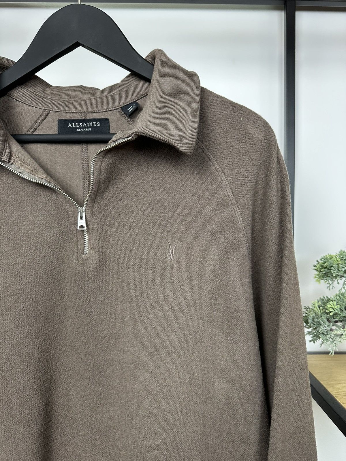 Allsaints ALLSAINTS 1/4 Zip Up Shirt Long Sleeve Polo Pullover Men’s Size US XXL / EU 58 / 5 - 3 Thumbnail