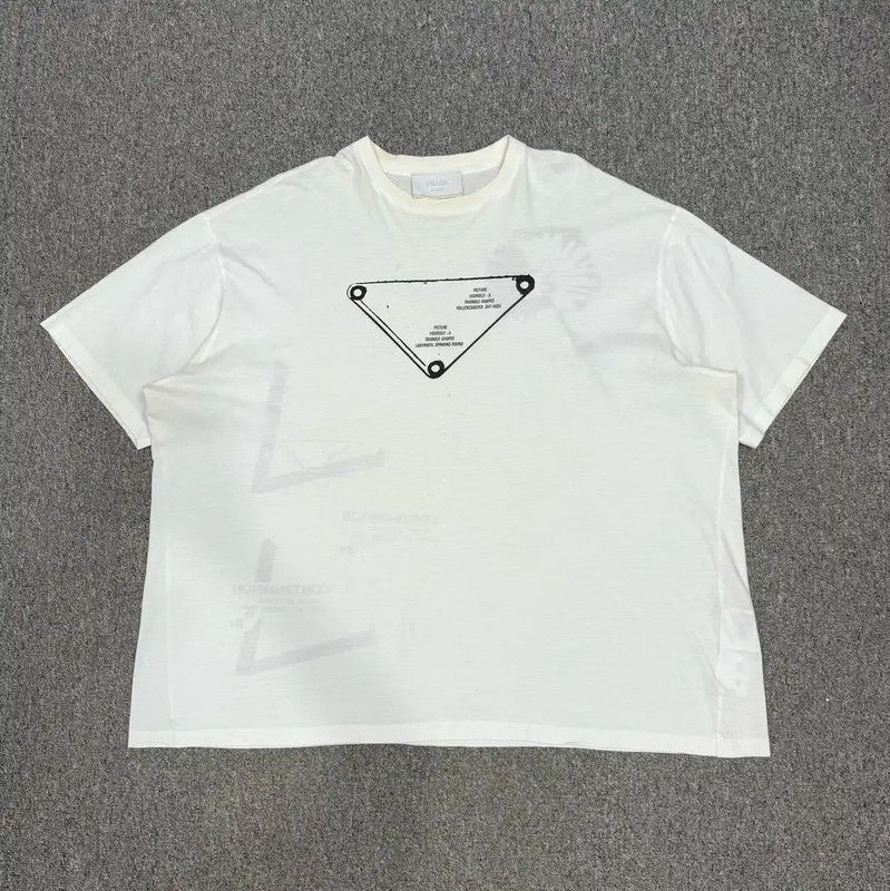 Prada Prada White Cotton Men's T-Shirt XXL Size US XXL / EU 58 / 5 - 1 Thumbnail