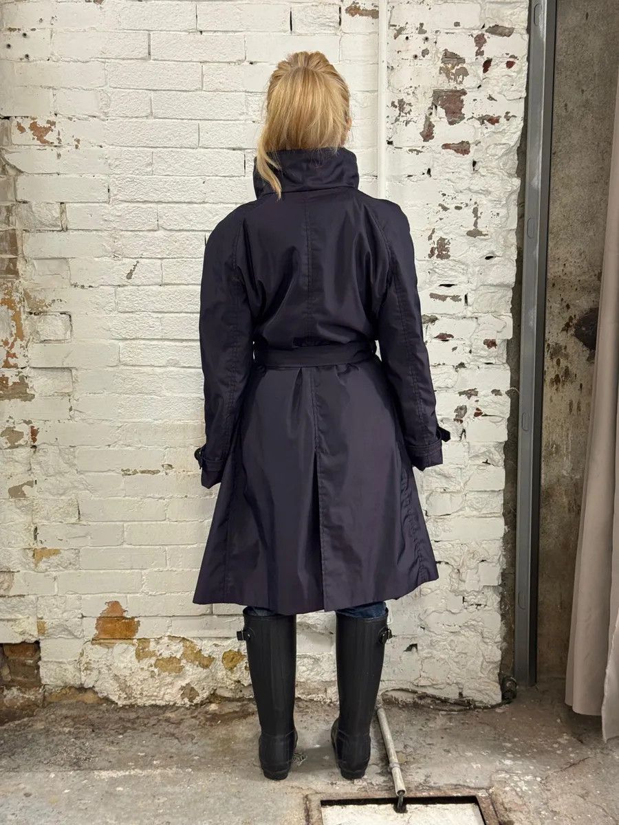 Armani Collezioni AW2010 Armani Collezioni Dark Purple Asymmetrical Light Trench Coat Size US S / EU 44-46 / 1 - 3 Thumbnail