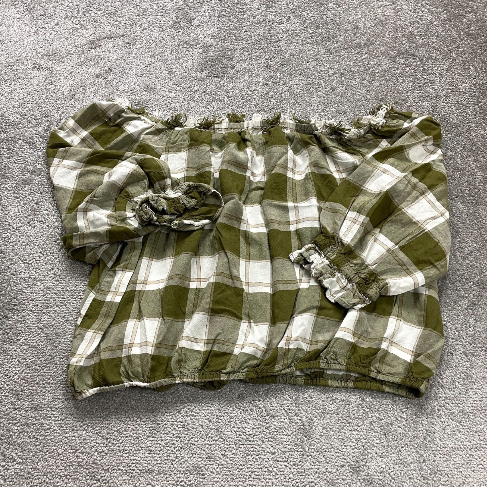 Vintage Cato Blouse Women 18/20 Plus Long Sleeve Green Check Rayon Lightweight Casual Womens Size XXL / US 16-18 / IT 52-54 - 2 Thumbnail
