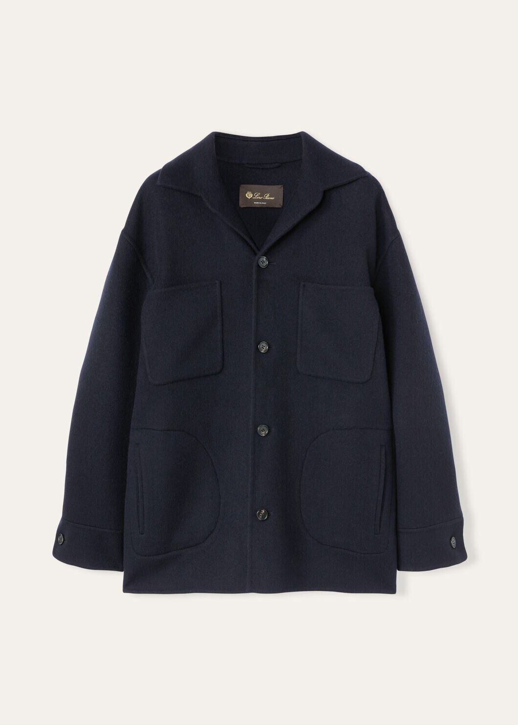 Loro Piana o1w1db10825 FAO6473 Jillian Overshirt in Navy Size XS / US 0-2 / IT 36-38 - 1 Thumbnail