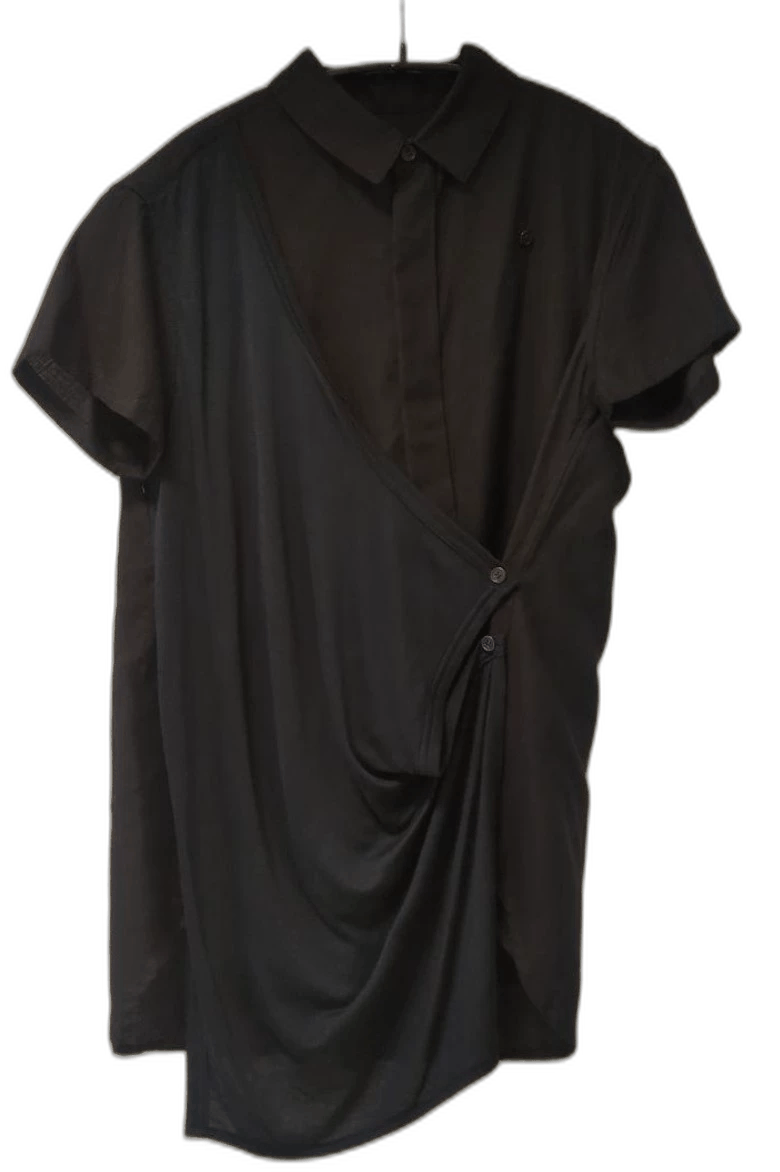 Yohji Yamamoto Yohji Yamamoto Black Short Sleeve Shirt Size US M / EU 48-50 / 2 - 1 Thumbnail