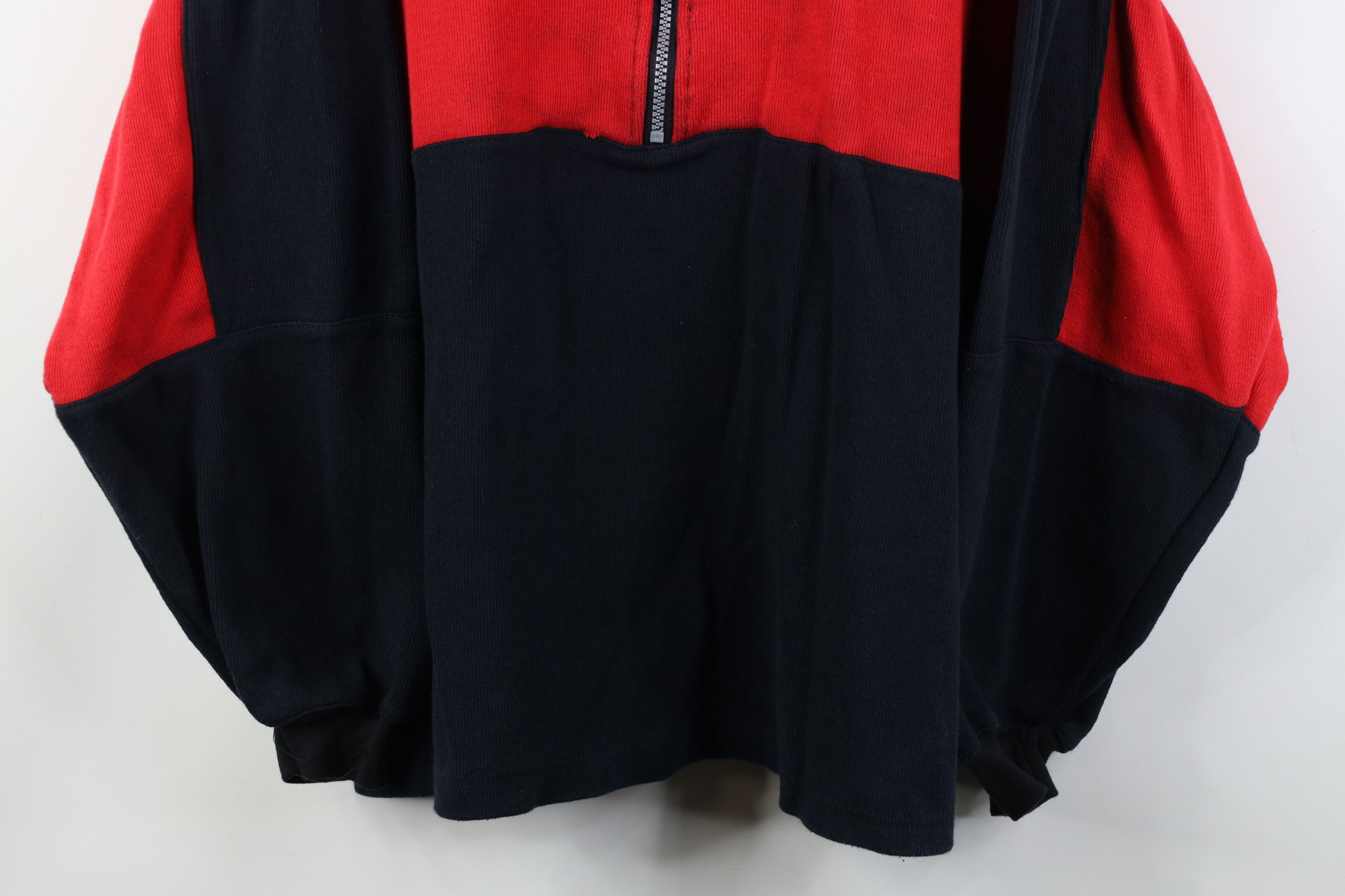Marlboro Vintage 90s Marlboro Block Boxy Fit Knit Hal Zip Sweater Size L / US 10 / IT 46 - 3 Thumbnail