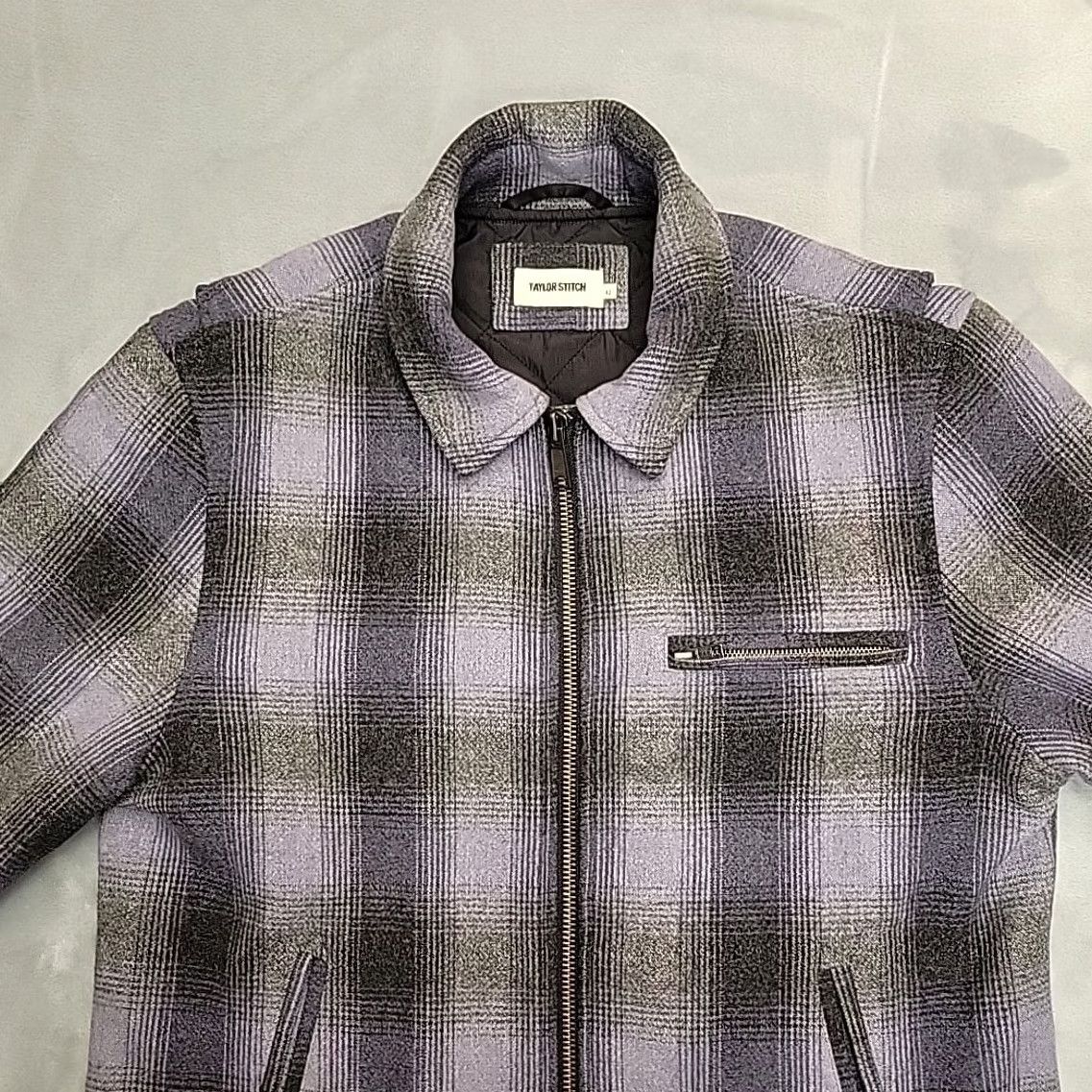 Taylor Stitch Taylor Stitch Jacket Mens42 Purple Plaid Wool Blend Classic Outdoors Mackinaw Jacket Mens 42 Purple Plaid Wool Blend Bomber Casual Zip Mens Size US XS / EU 42 / 0 - 2 Thumbnail