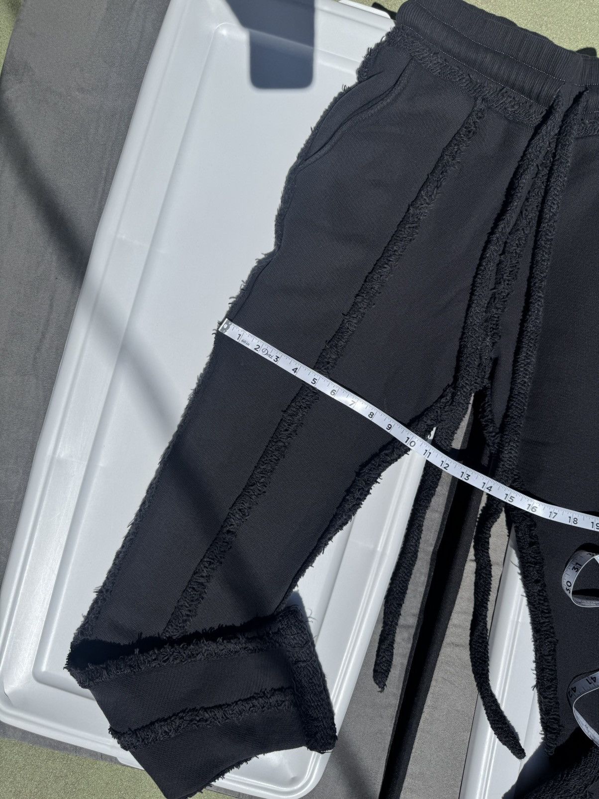 Other Soif De Luxe Vintage Black Phrayed Sweatpants Size US 34 / EU 50 - 2 Thumbnail