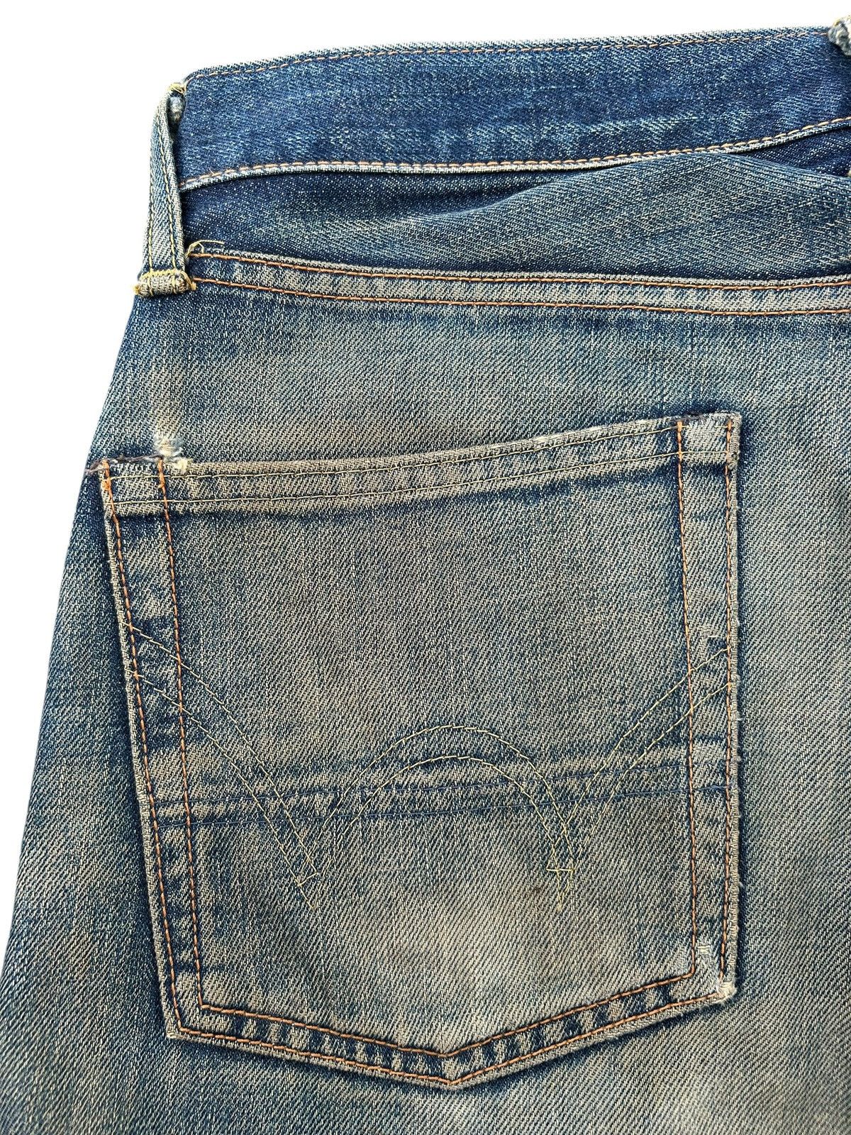 Kapital VINTAGE EDWIN 505X SELVEDGE RUSTY DISTRESSED DENIM JEANS Size US 32 / EU 48 - 16 Thumbnail