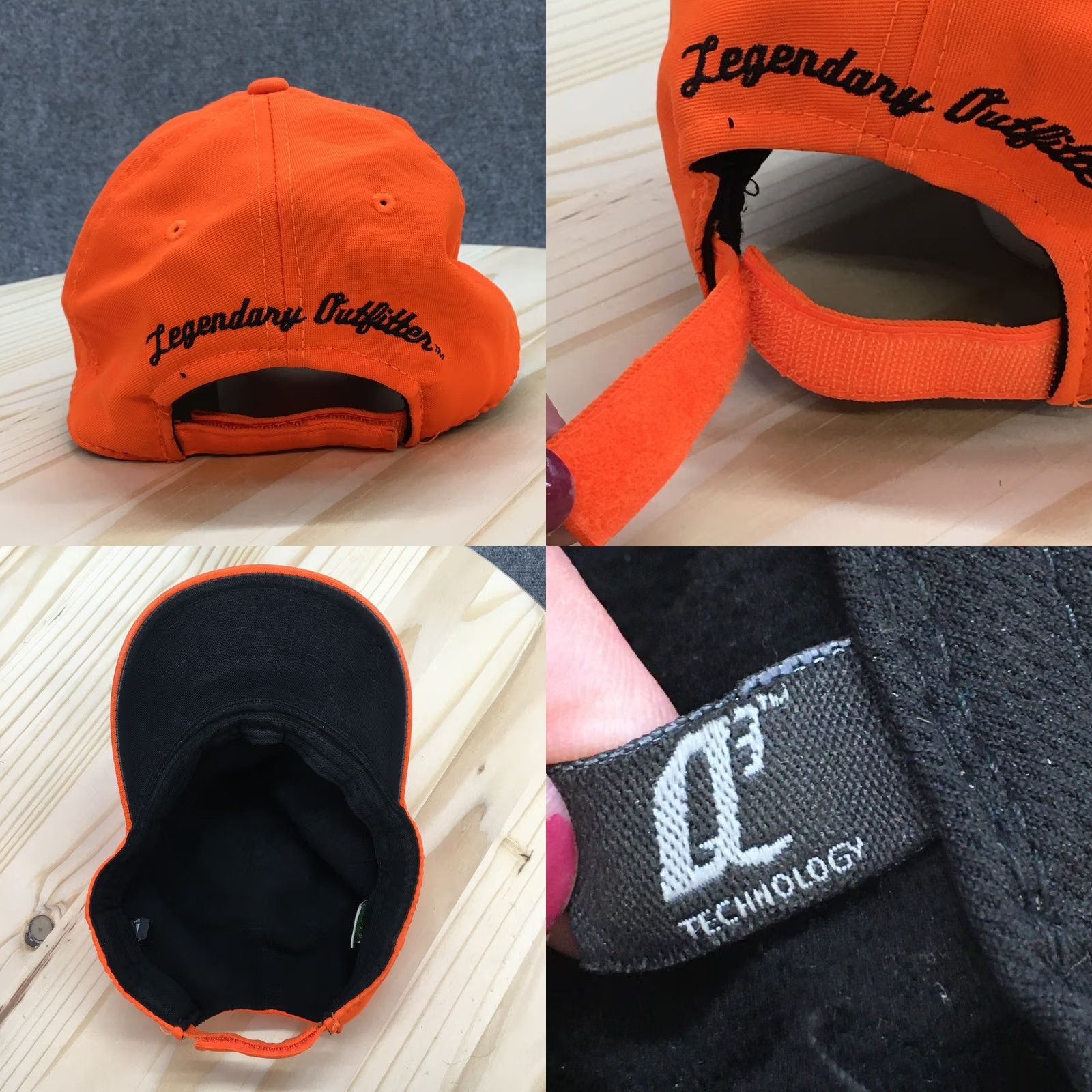Vintage Cabelas Legendary Outfitters Baseball Cap Hat OS Orange Embroidered Logo Mens Size ONE SIZE - 8 Thumbnail