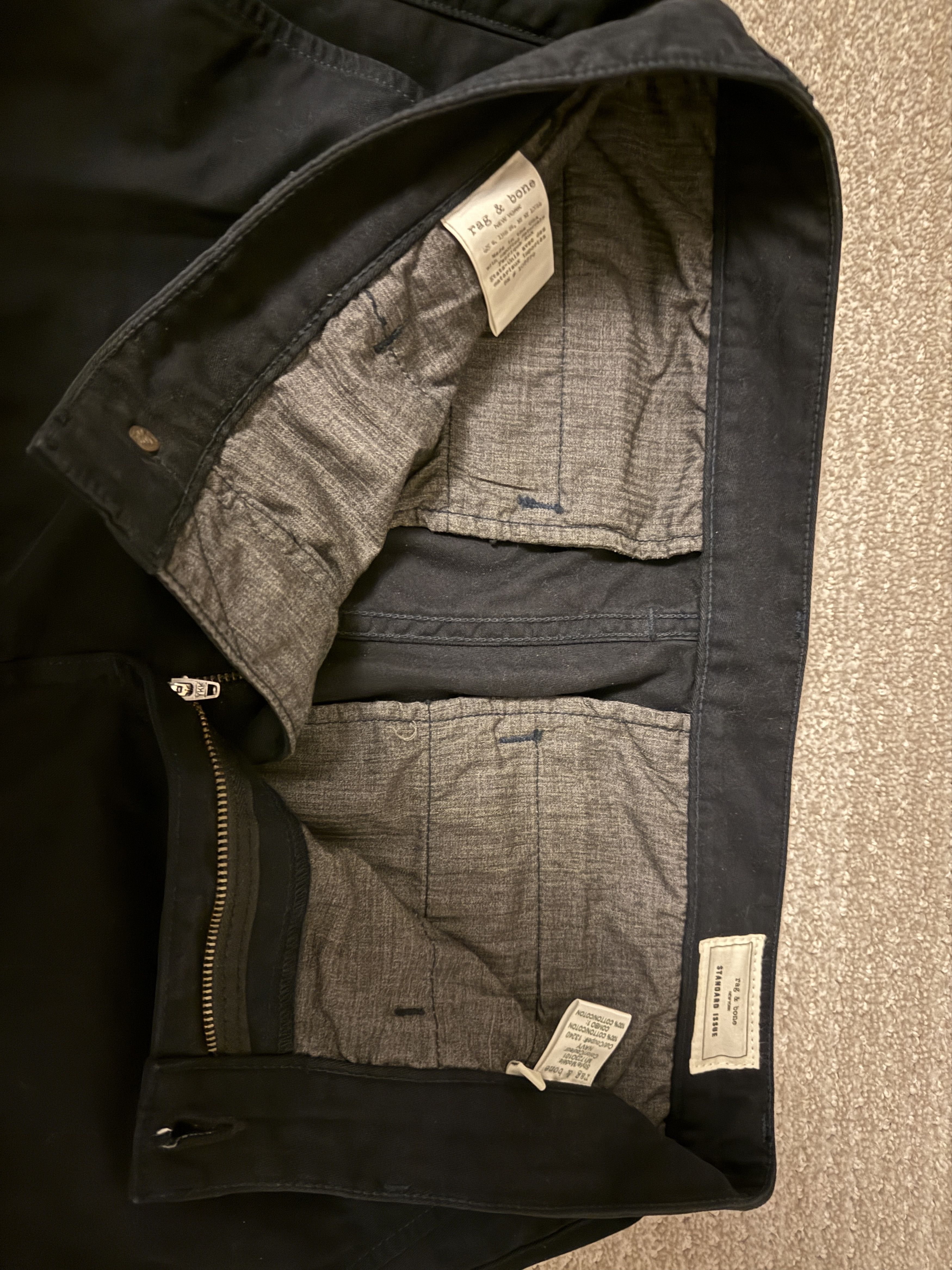 Rag & Bone Khaki Pants 34/32 Navy