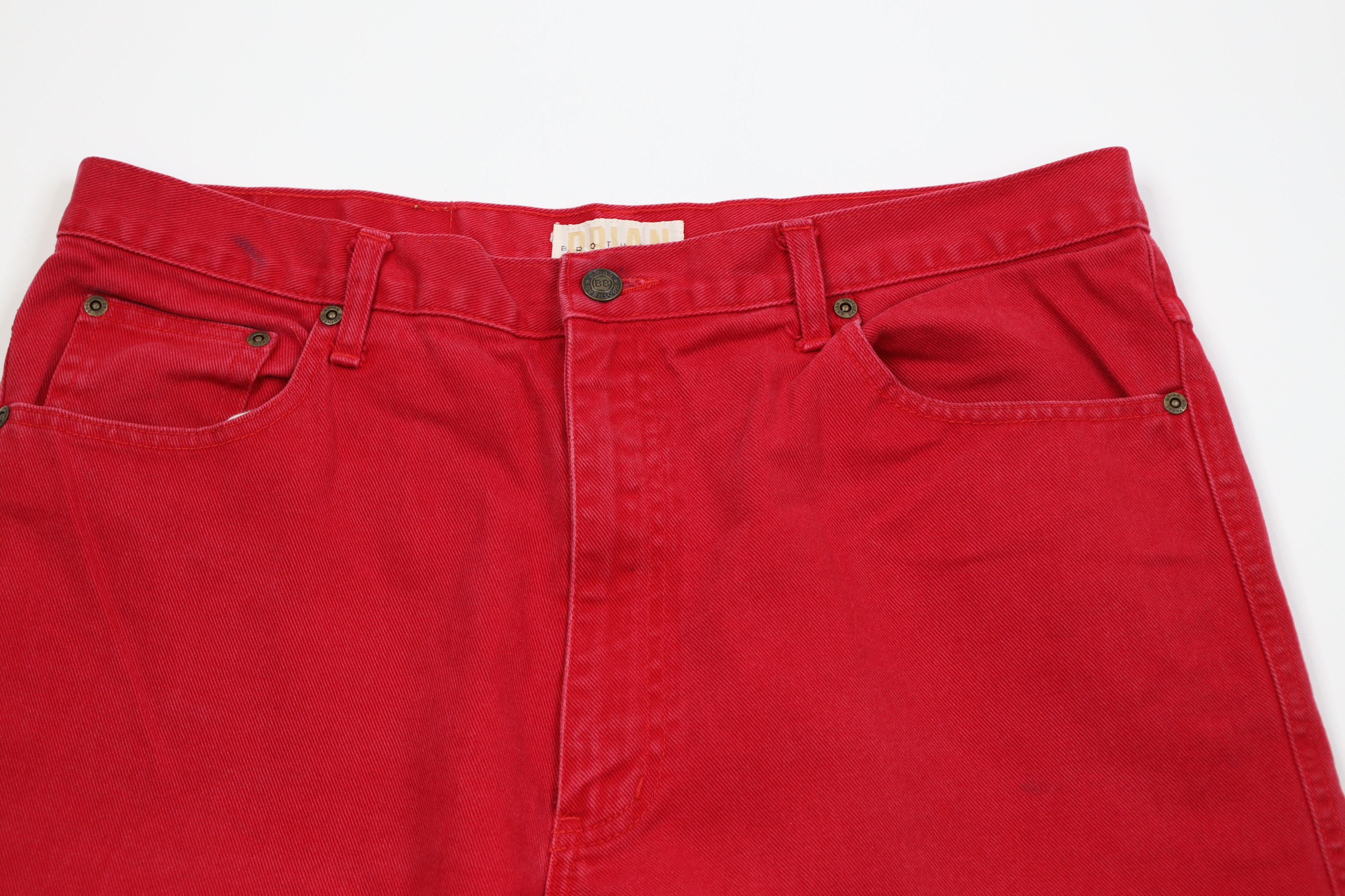 Vintage Vintage 90s Streetwear Baggy Wide Leg Skateboard Jeans Red Size US 36 / EU 52 - 2 Thumbnail