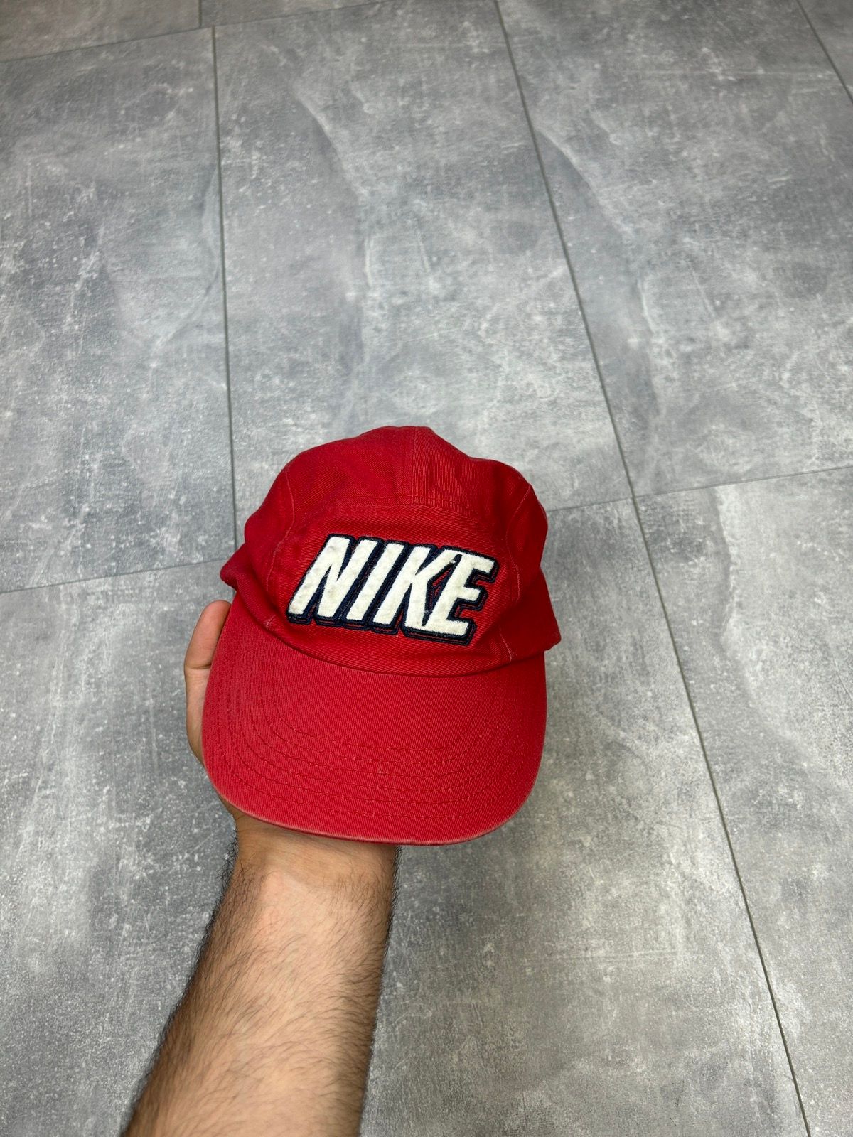 Pre-owned Nike X Vintage Nike 5 Panel Five Cap Hats Y2k Streetwear In Red