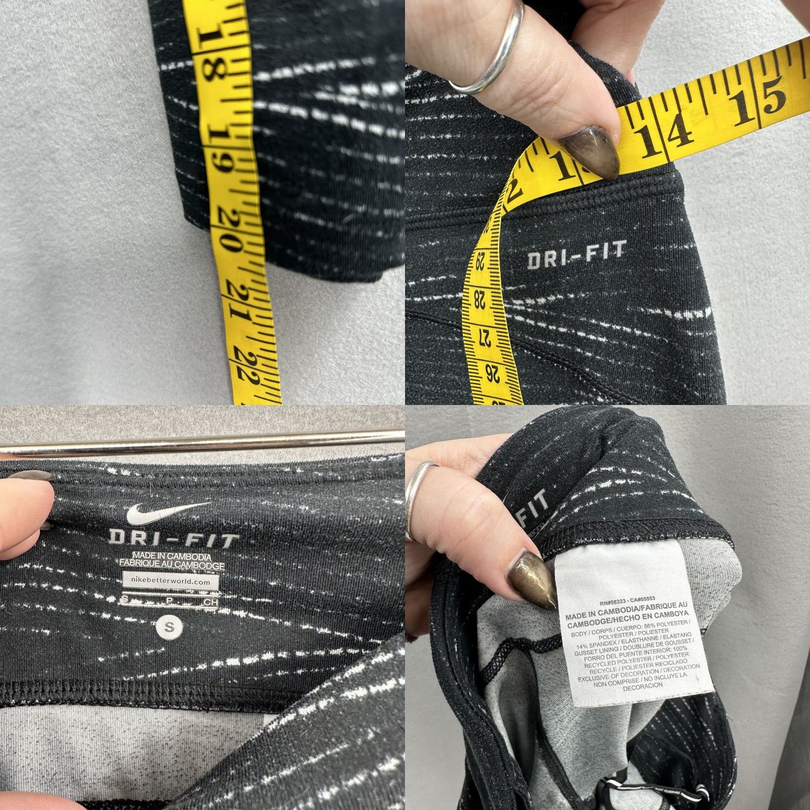 Nike Nike Womens Pants S Cropped Training Straight Capri Black Polyester Blend Spandex Dri-FIT Athleisure Cropped Nike Dri-FIT Womens Pants 2020s Size 28" / US 6 / IT 42 - 8 Thumbnail
