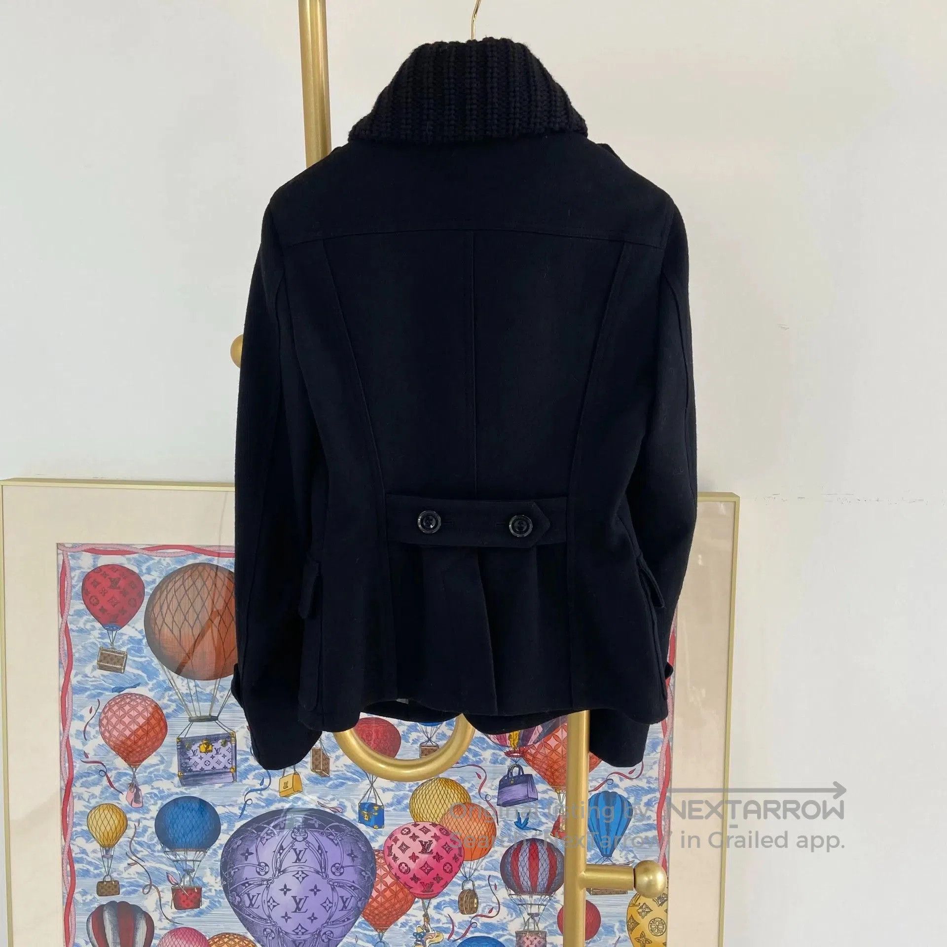 Burberry Burberry Black Wool Coat. Size XS / US 0-2 / IT 36-38 - 2 Thumbnail