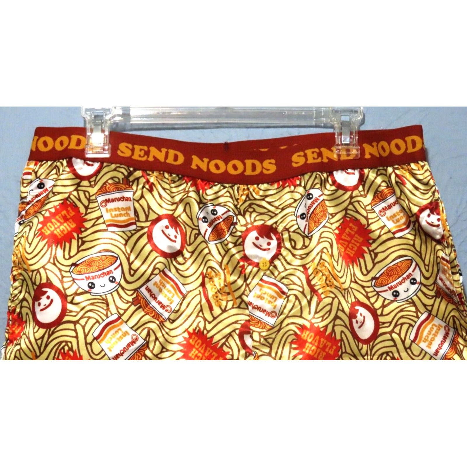 Vintage Maruchan Instant Lunch Sleep Pajama Shorts Men's L NWOT Size US 33 - 2 Thumbnail